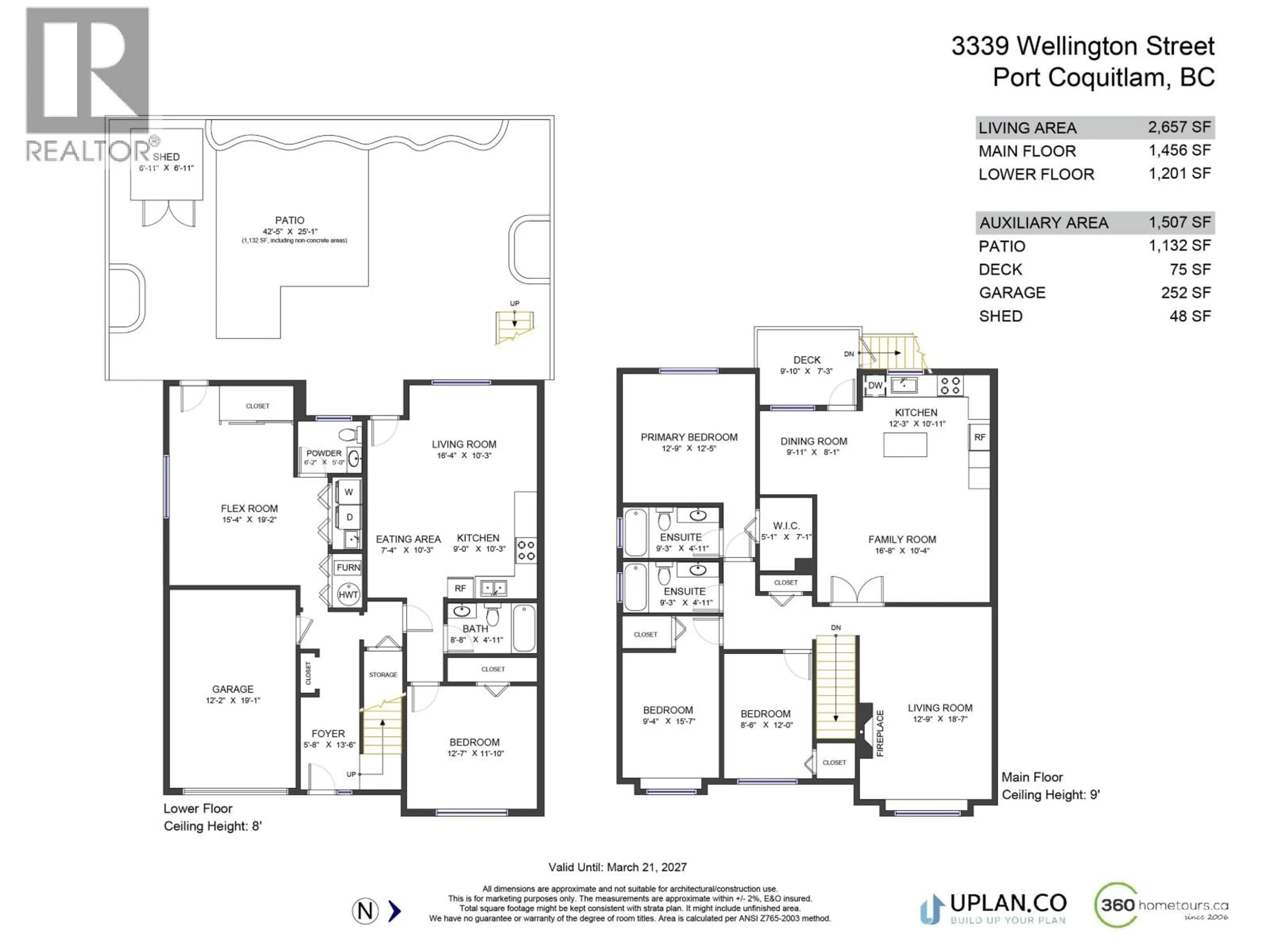 Floor plan for 3339 WELLINGTON STREET, Port Coquitlam British Columbia V3B3Y1