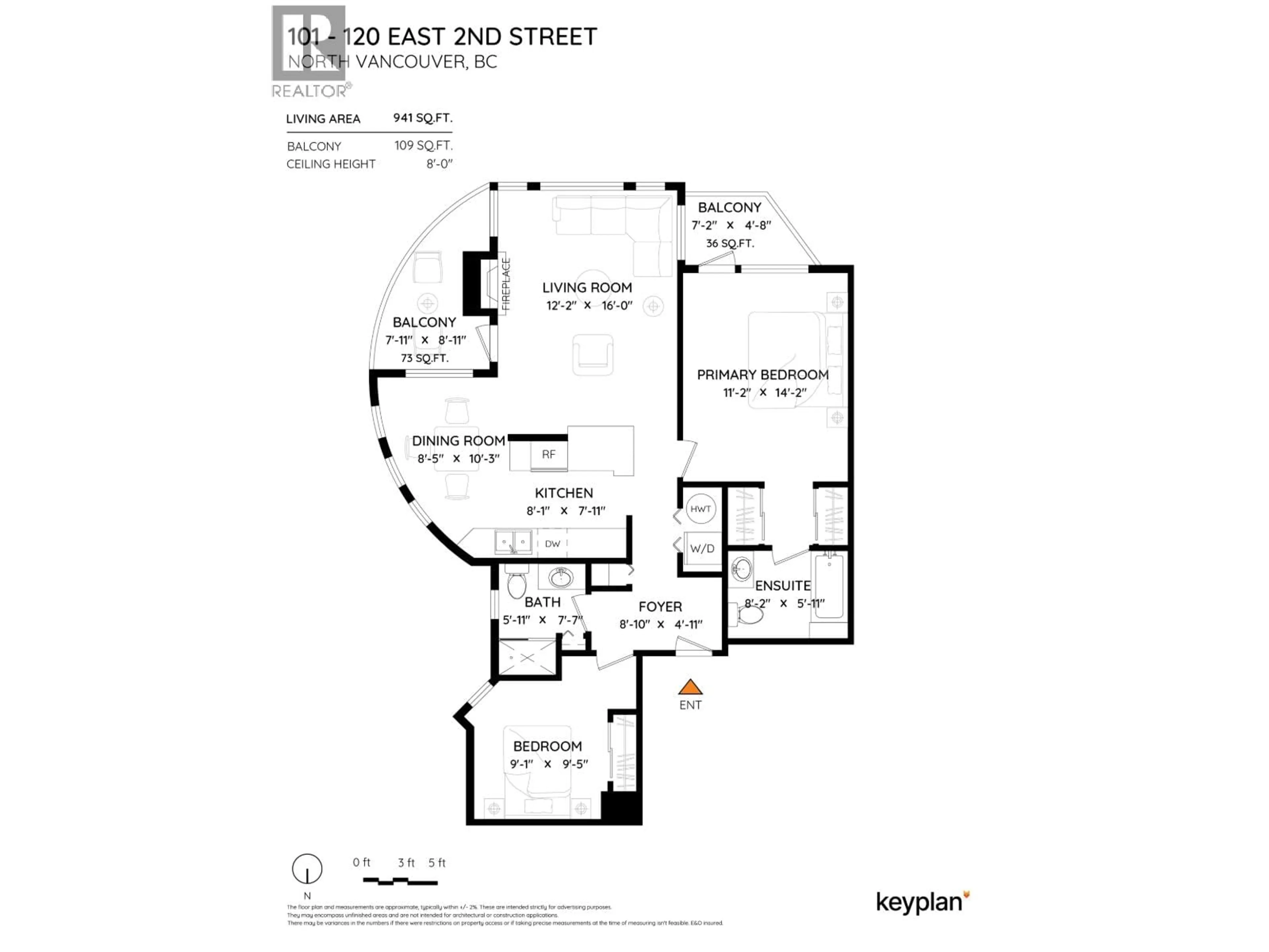 Floor plan for 101 - 120 2ND STREET, North Vancouver British Columbia V7L1C3