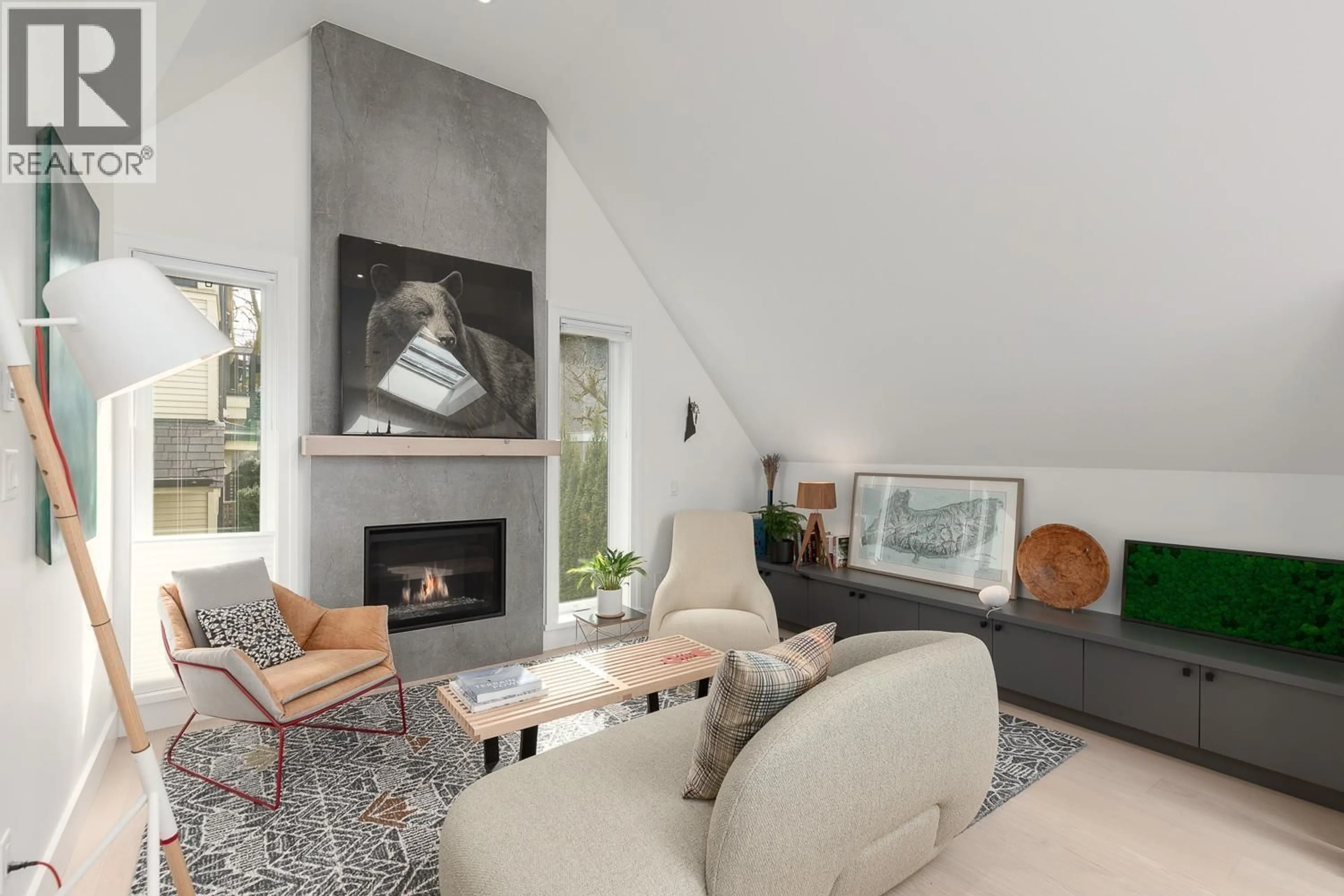 Living room with furniture, cement floor for 3861 WILLOW STREET, Vancouver British Columbia V5Z4M7