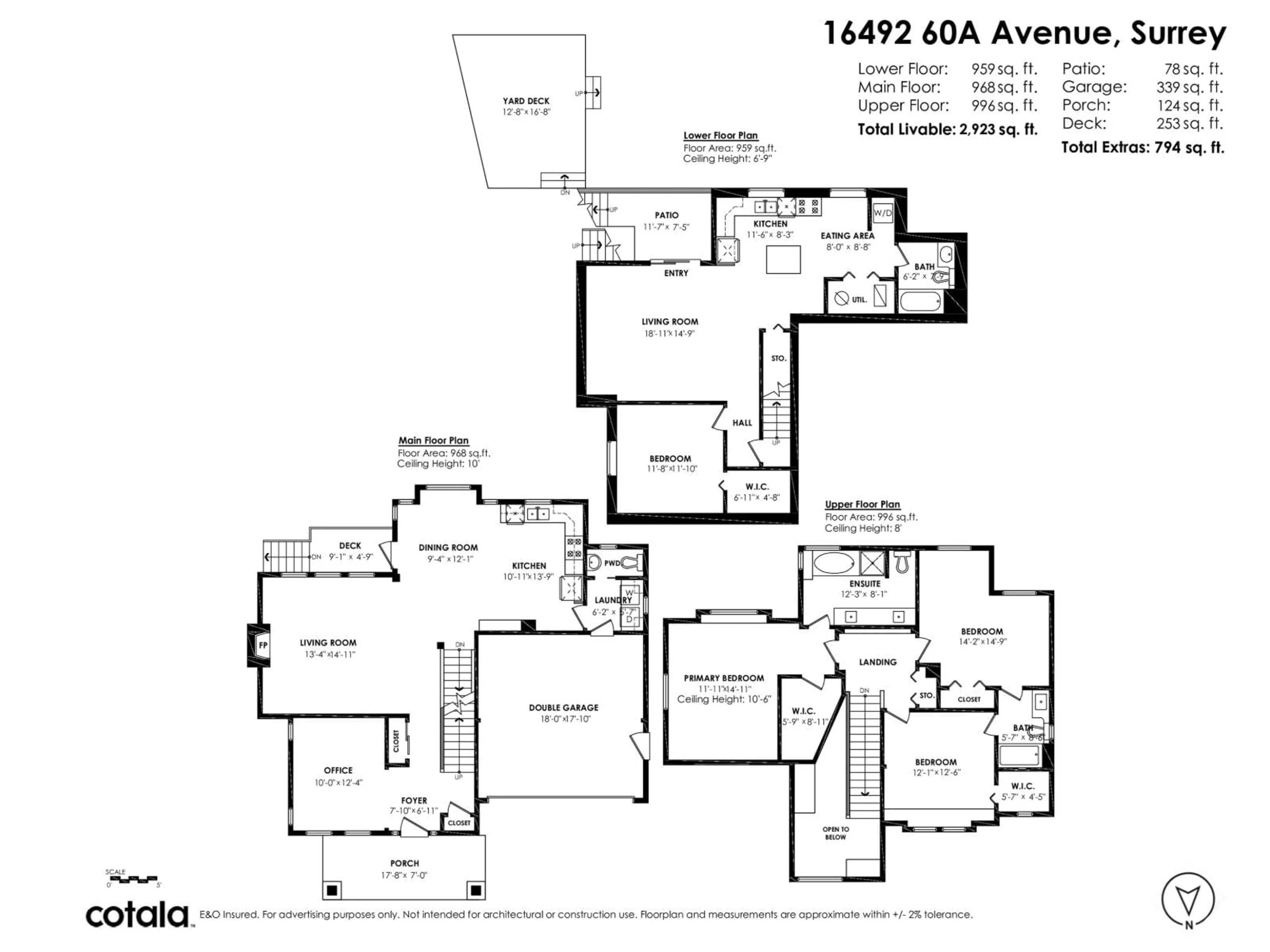 Floor plan for 16492 60A AVENUE, Surrey British Columbia V3S5V4