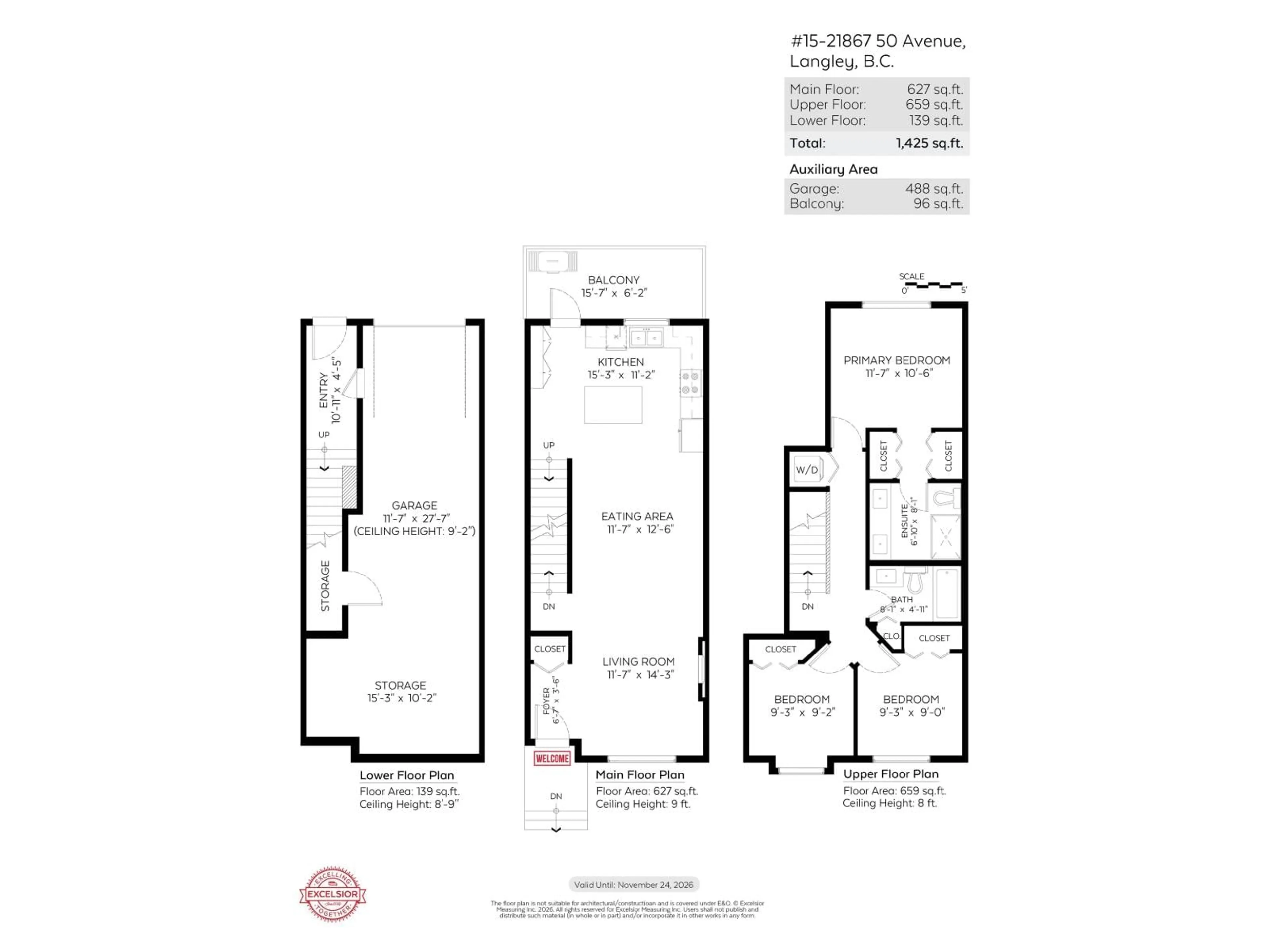 Floor plan for 15 - 21867 50 AVENUE, Langley British Columbia V3A3T2