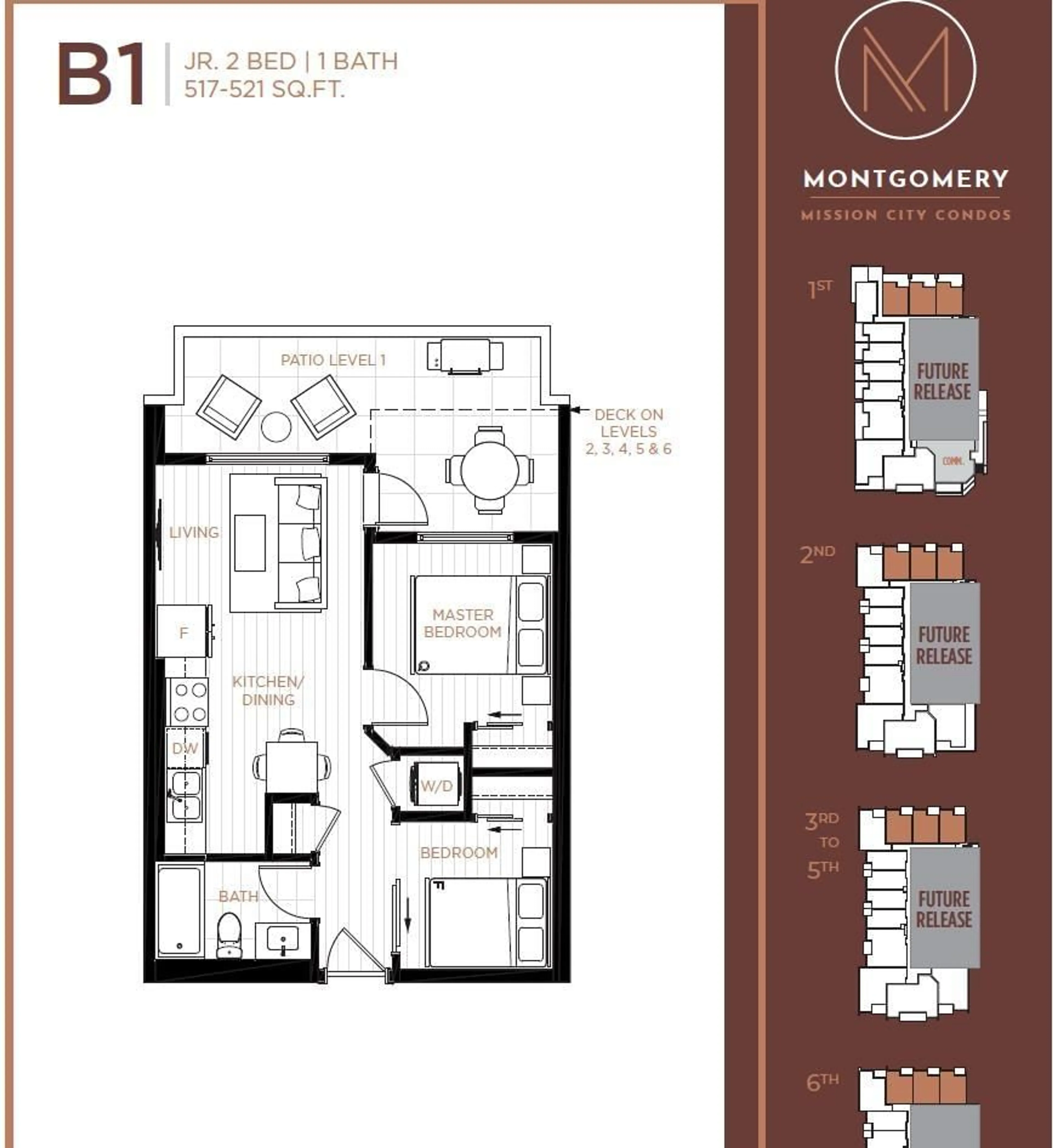 Floor plan for 605 - 33281 2 AVENUE, Mission British Columbia V2V1J9
