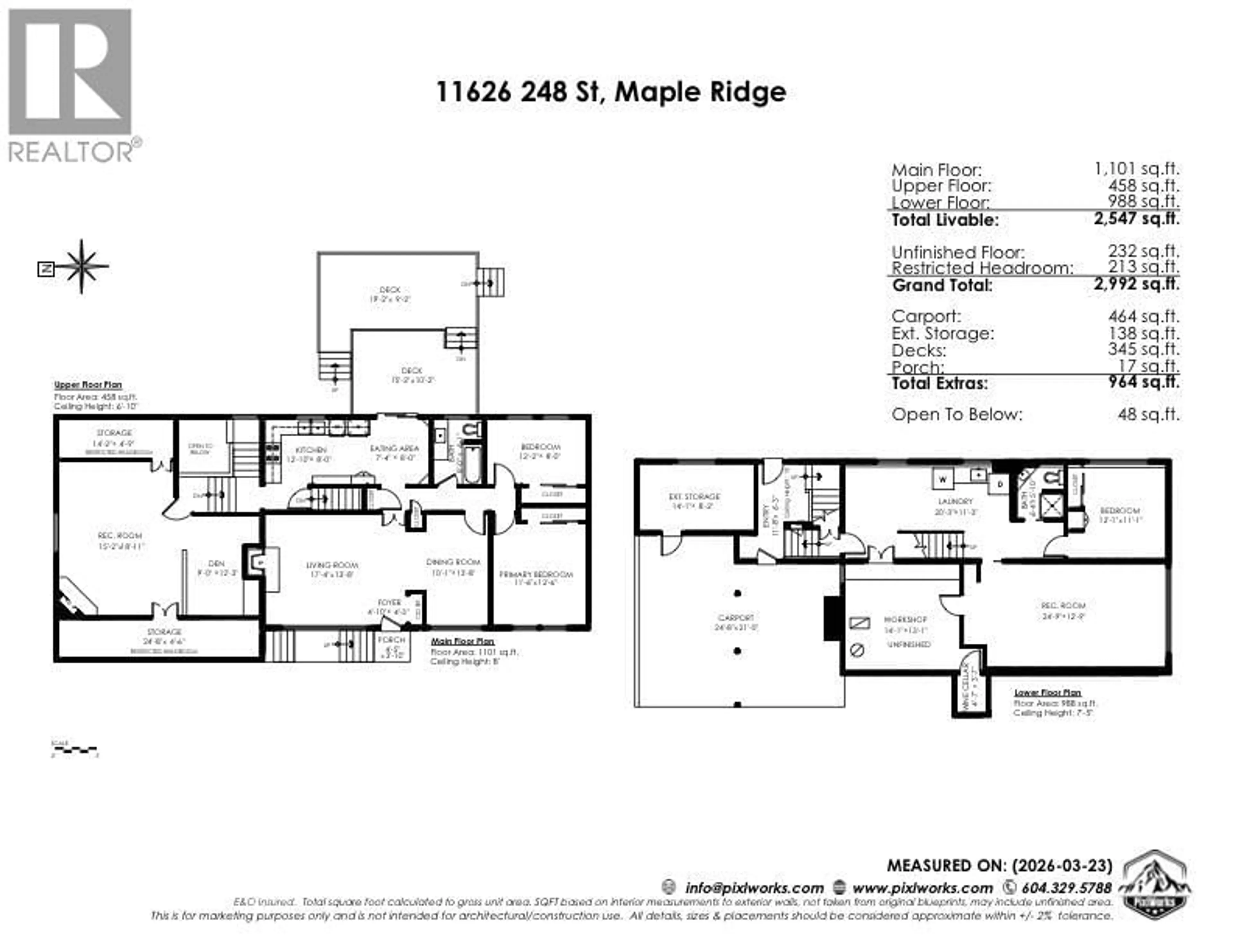 Floor plan for 11626 248 STREET, Maple Ridge British Columbia V2X6X9