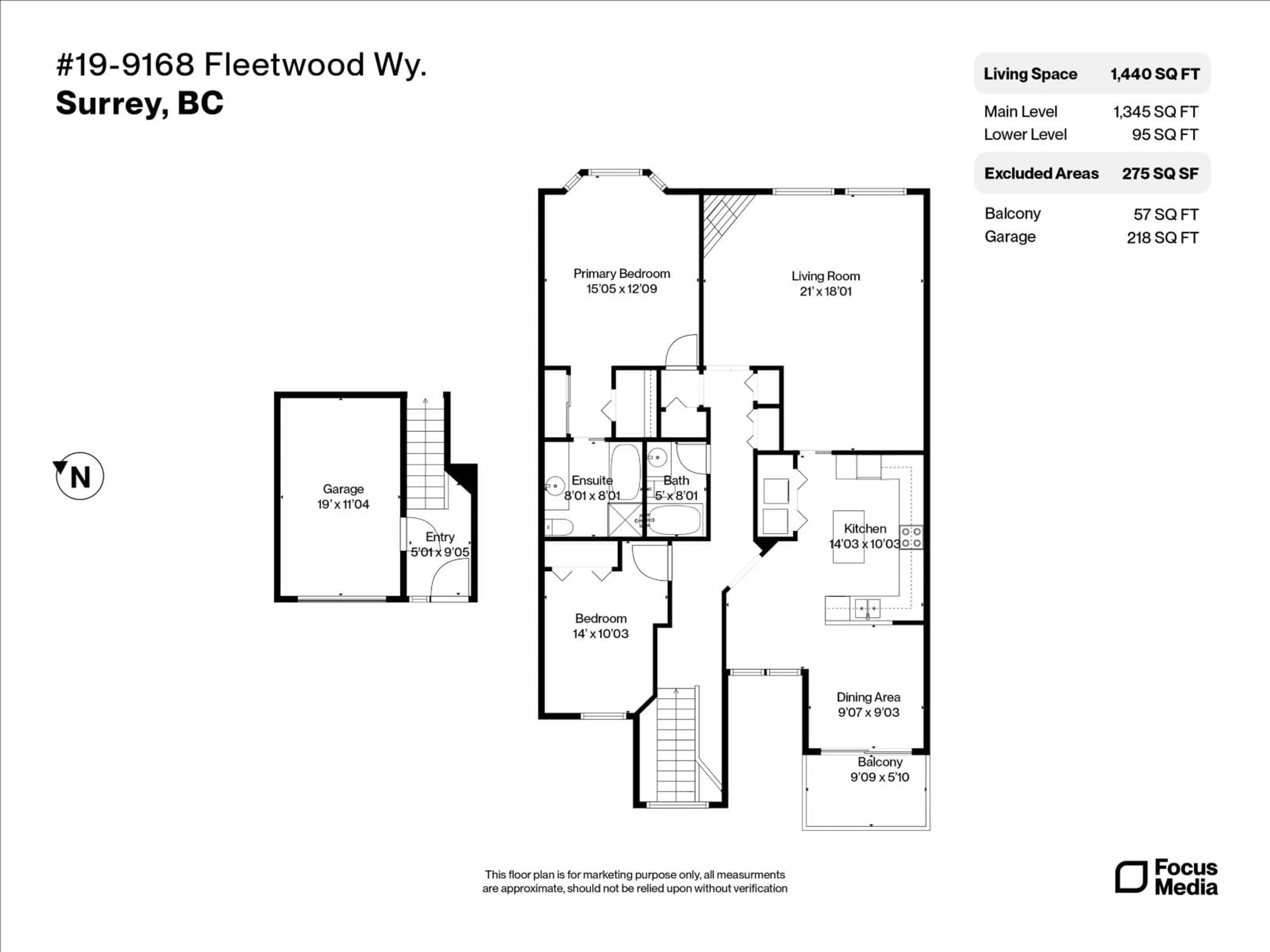 Floor plan for 19 - 9168 FLEETWOOD WAY, Surrey British Columbia V3R0P1