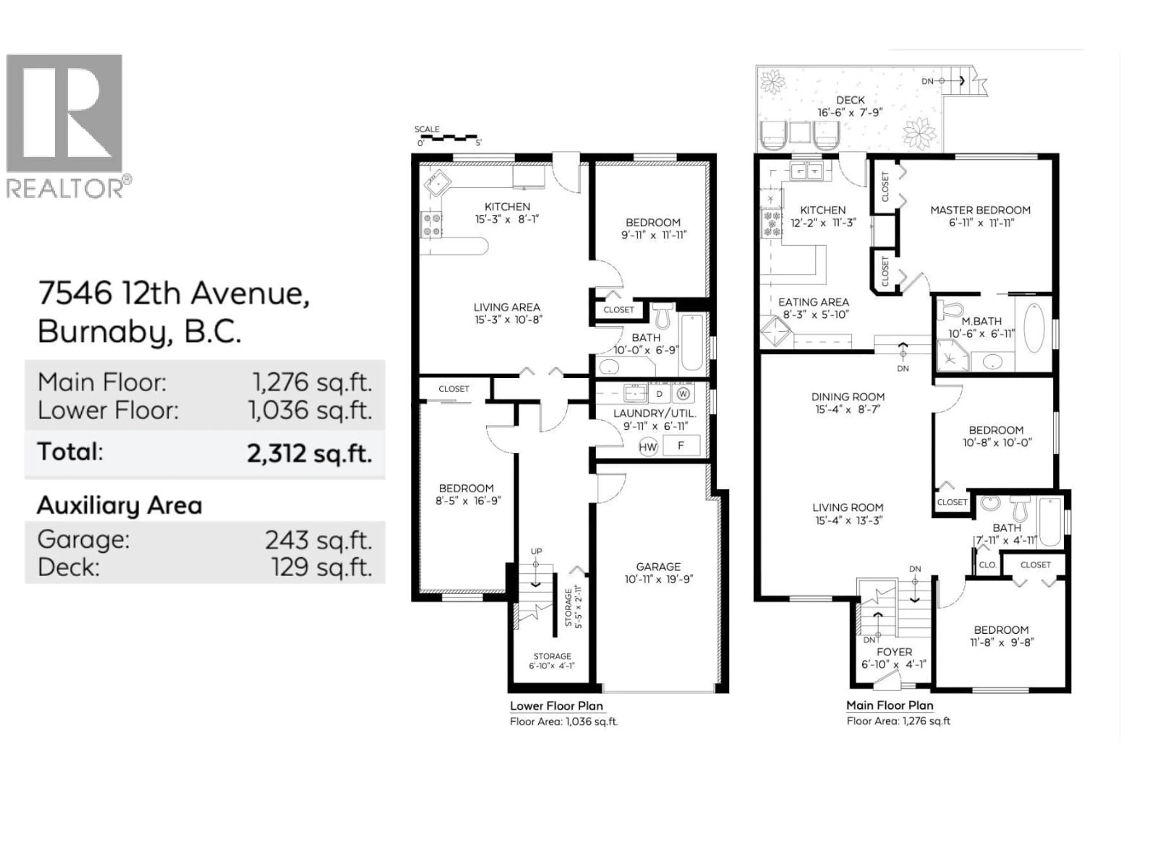 Floor plan for 7546 12TH AVENUE, Burnaby British Columbia V3N2K1