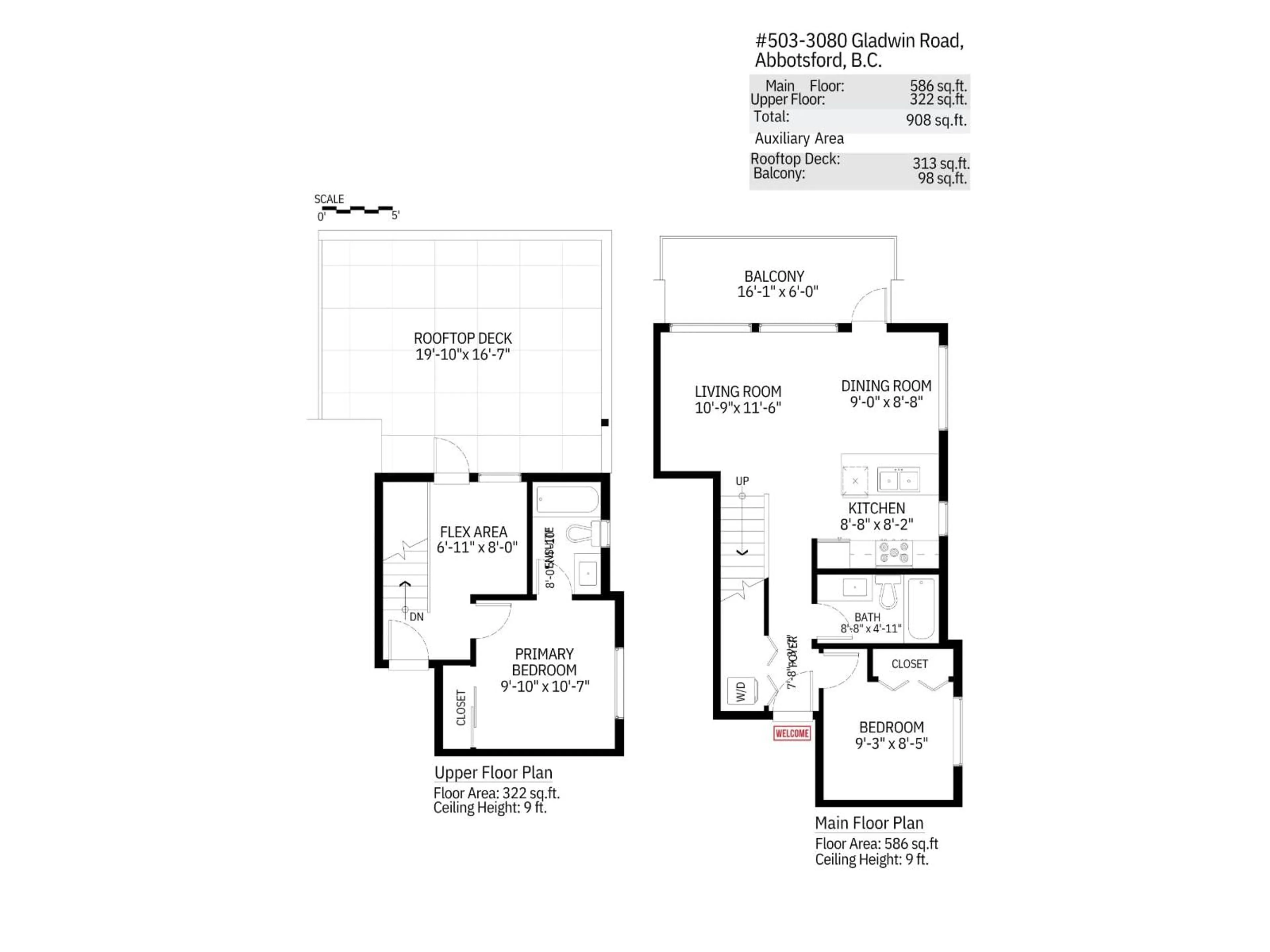 Floor plan for 503 - 3080 GLADWIN ROAD, Abbotsford British Columbia V2T0G3