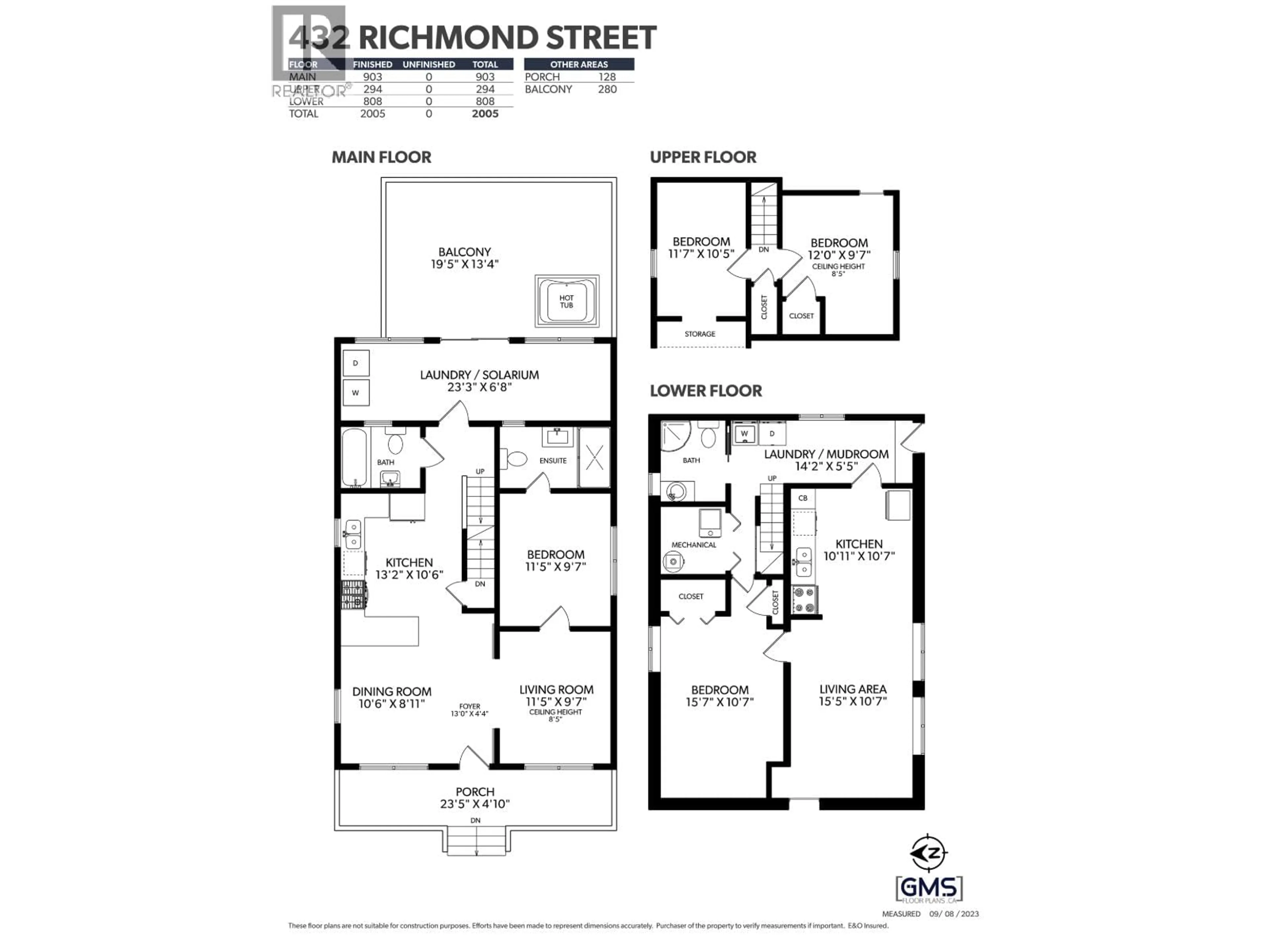 Floor plan for 432 RICHMOND STREET, New Westminster British Columbia V3L4C5