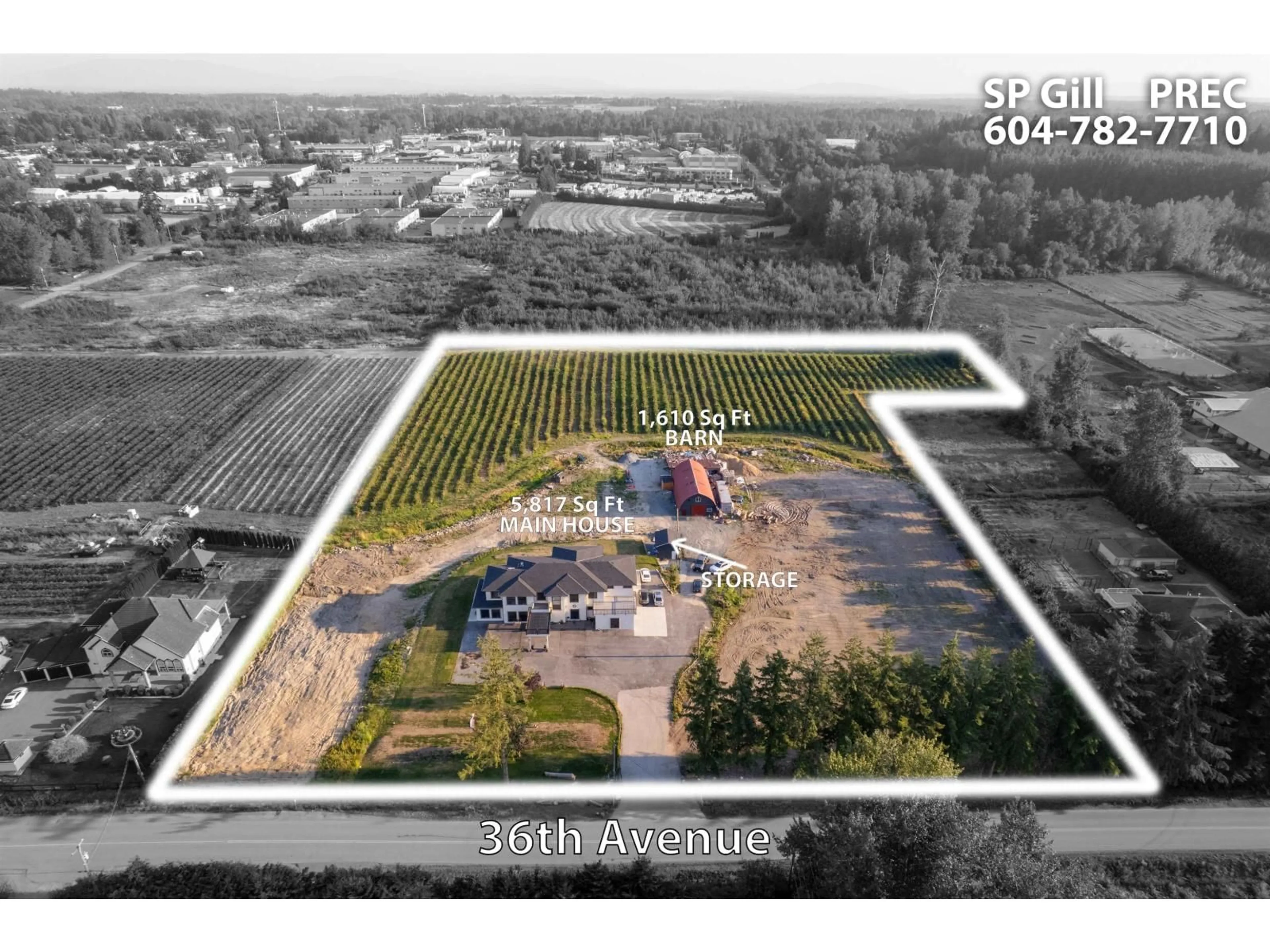 A pic from outside/outdoor area/front of a property/back of a property/a pic from drone, unknown for 26070 36 AVENUE, Langley British Columbia V4W2A7