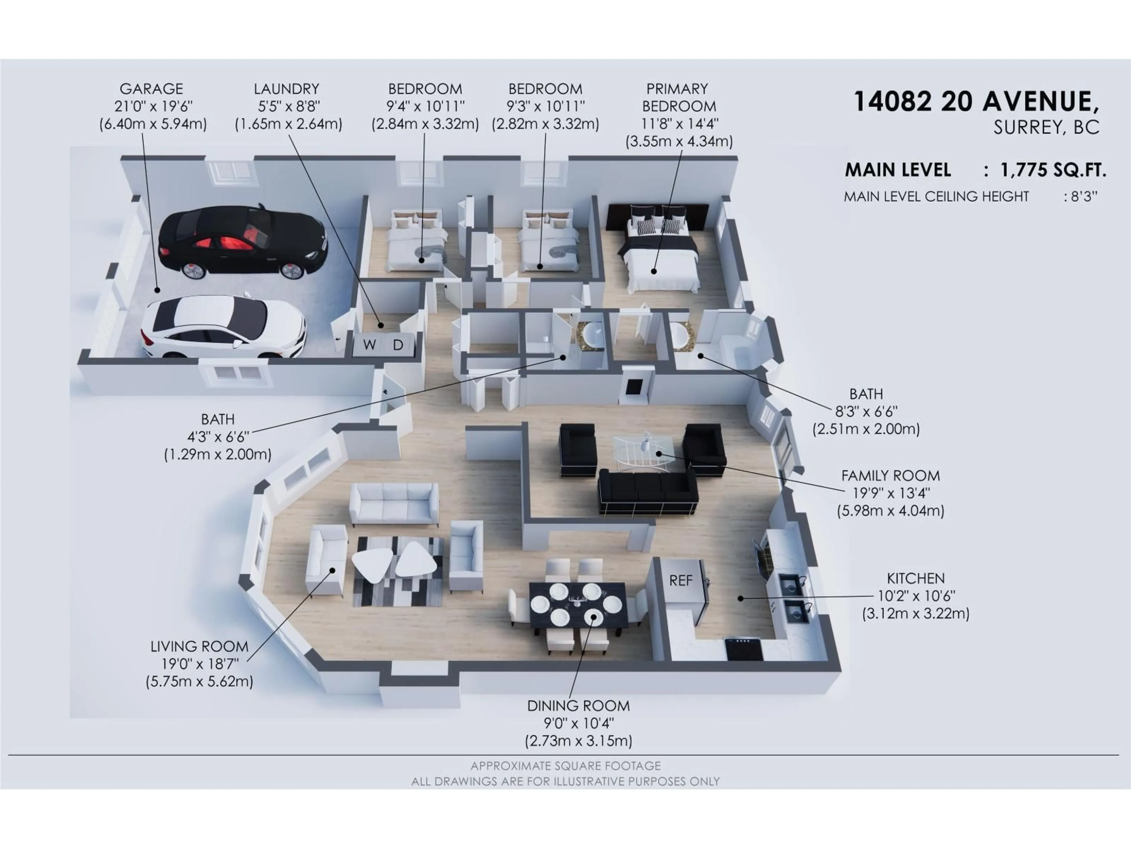 Floor plan for 14082 20 AVENUE, Surrey British Columbia V4A8P6
