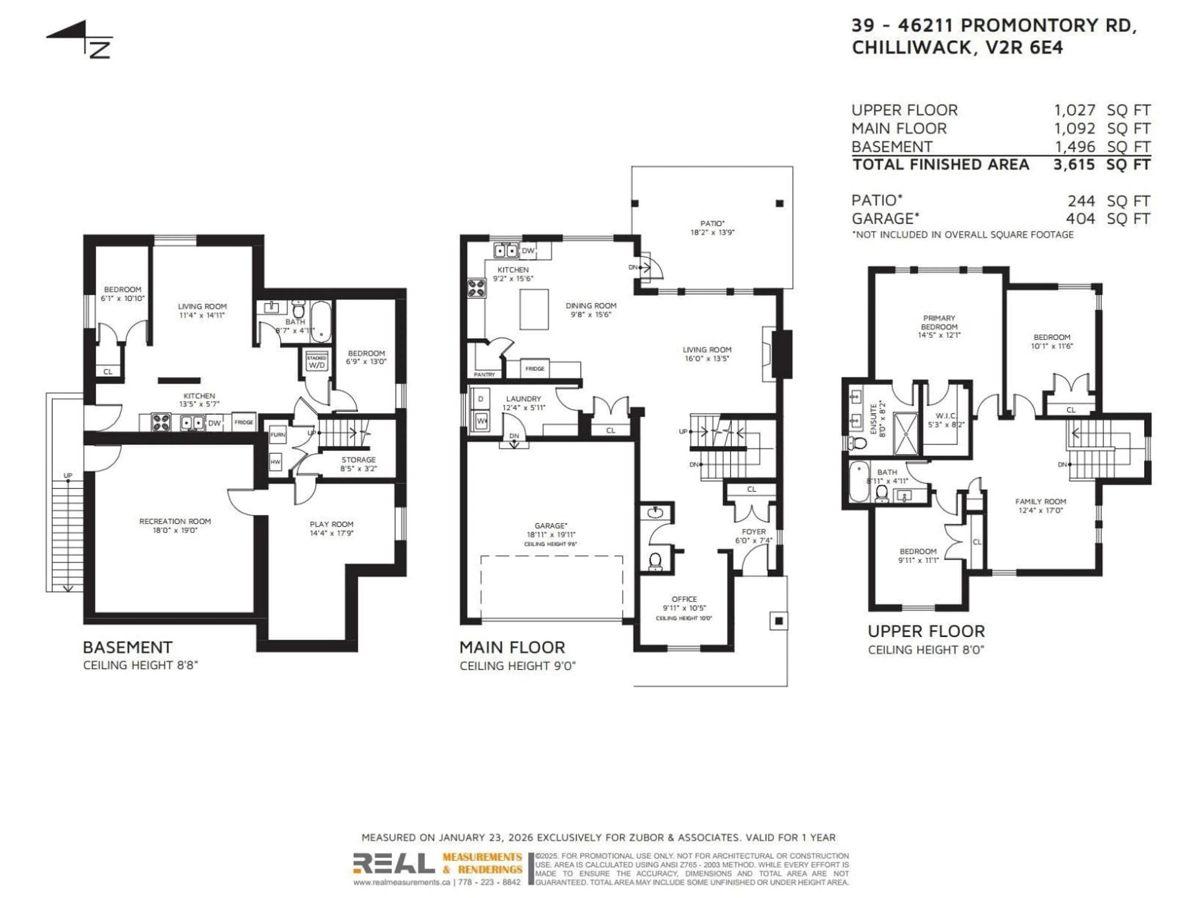 Floor plan for 39 - 46211 PROMONTORY ROAD, Chilliwack British Columbia V2R0E5