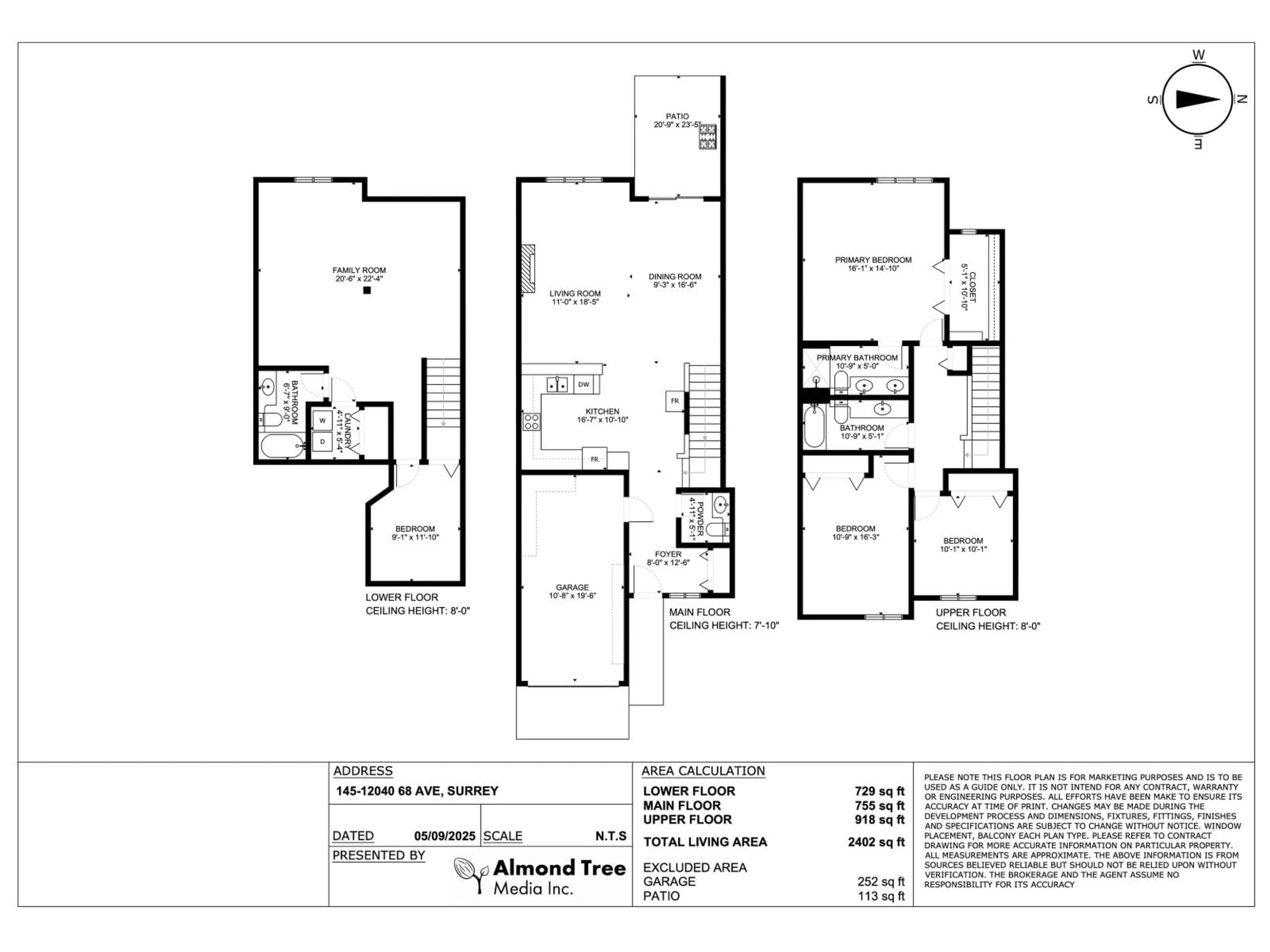 Floor plan for 145 - 12040 68 AVENUE, Surrey British Columbia V3W1P5