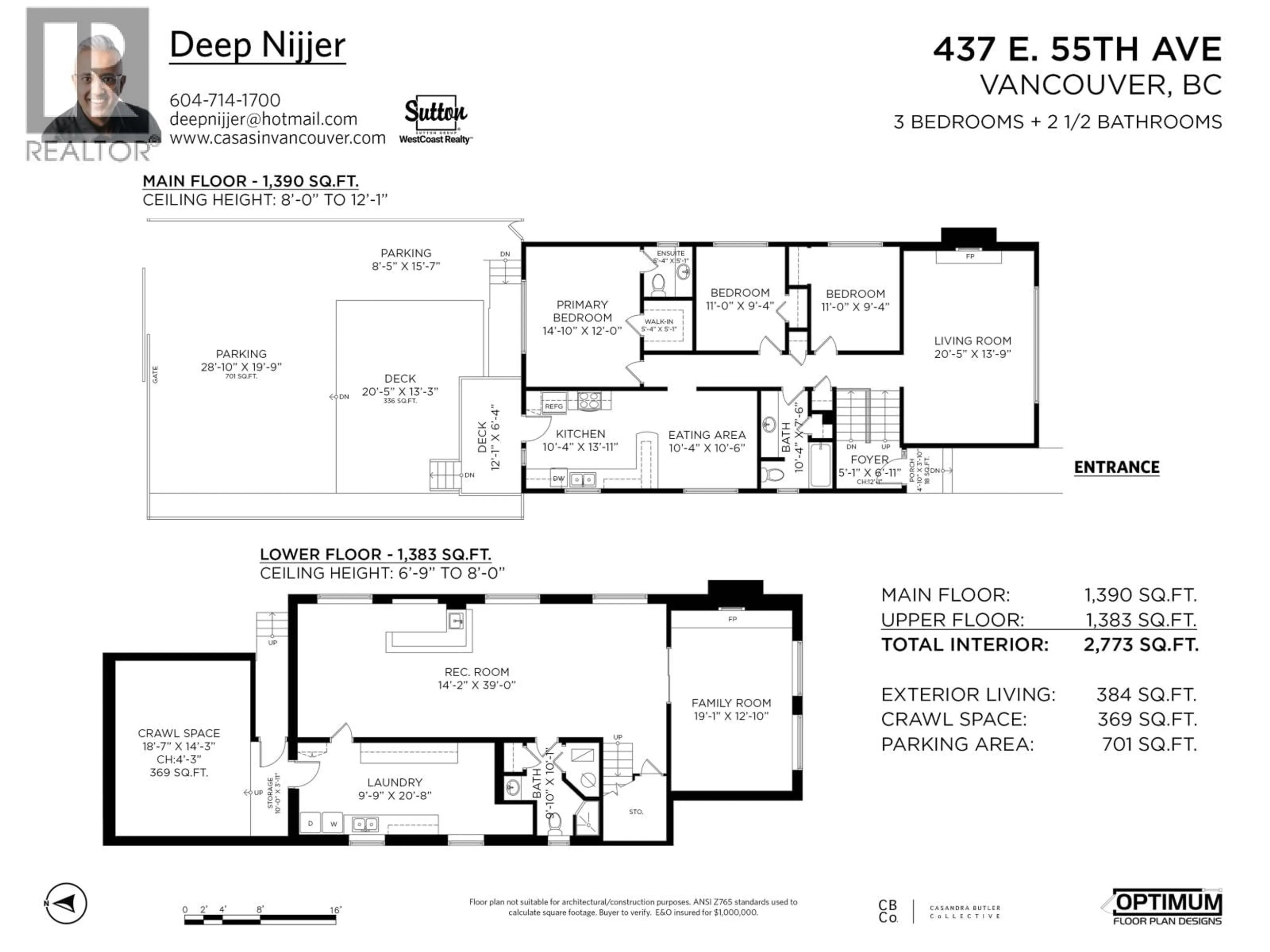 Floor plan for 437 55TH AVENUE, Vancouver British Columbia V5X1N3