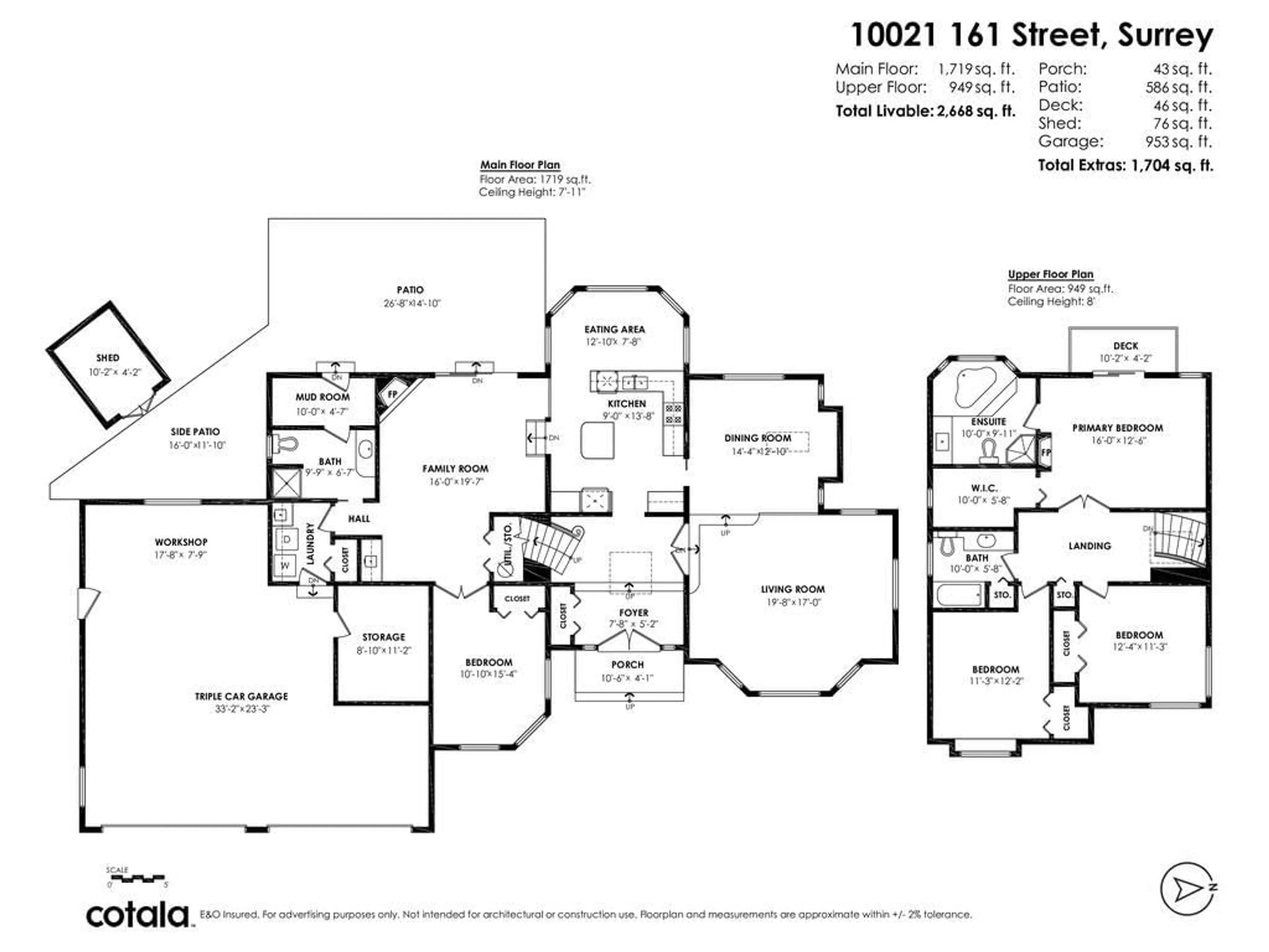 Floor plan for 10021 161 STREET, Surrey British Columbia V4N2K1