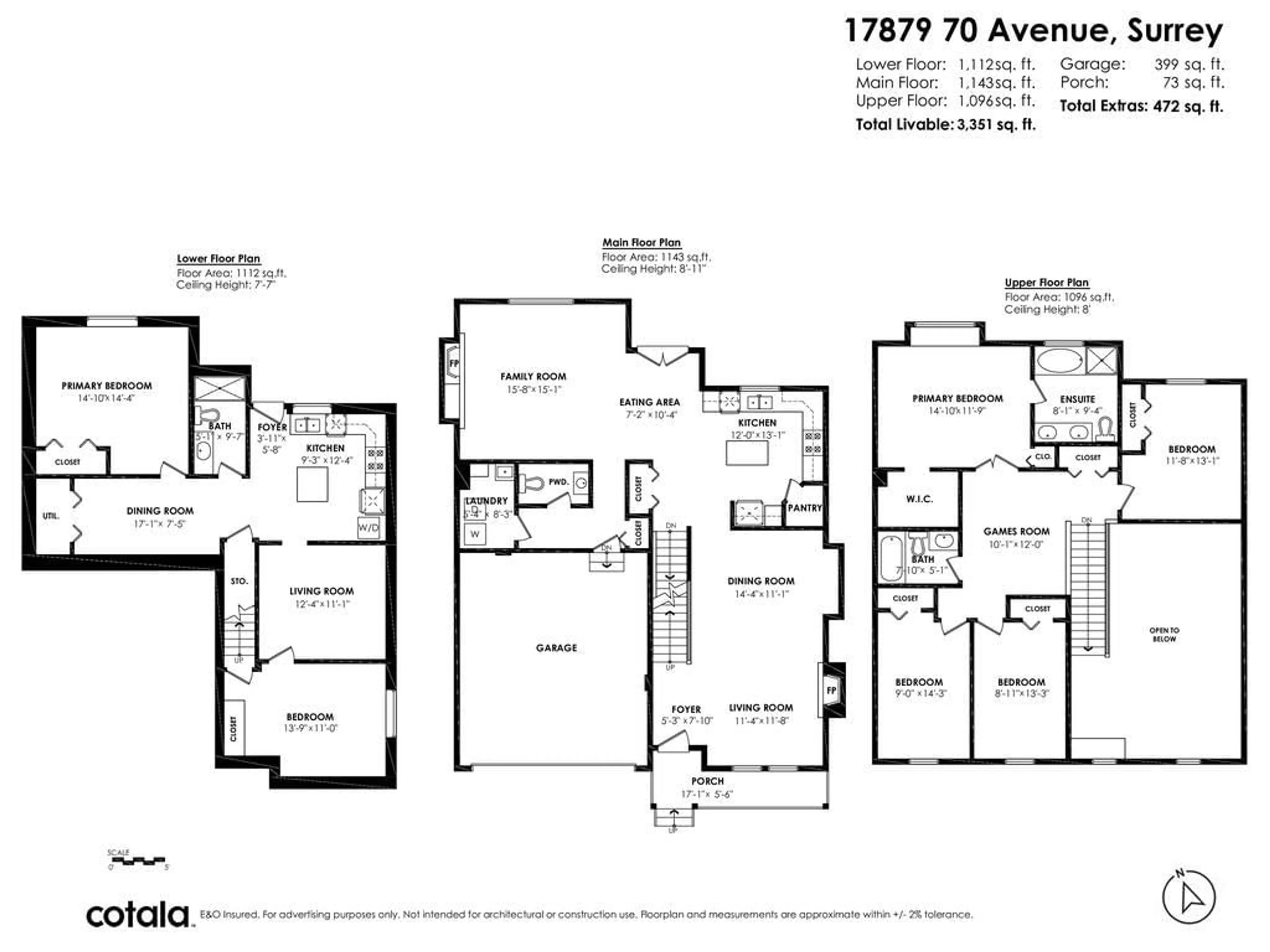 Floor plan for 17879 70 AVENUE, Surrey British Columbia V3S7S5