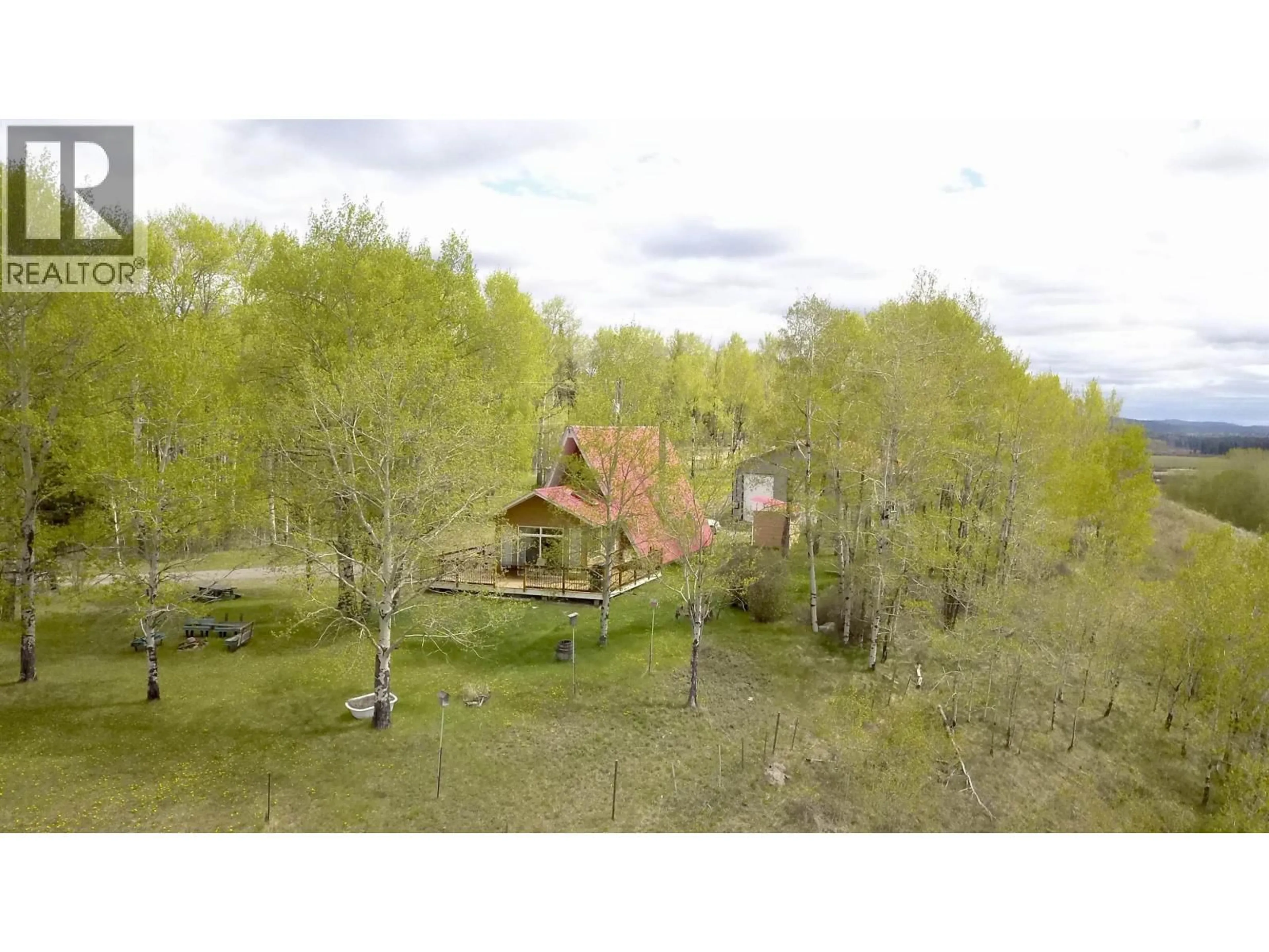 A pic from outside/outdoor area/front of a property/back of a property/a pic from drone, forest/trees view for 6405 DOMAN ROAD, Horse Lake British Columbia V0K1X3