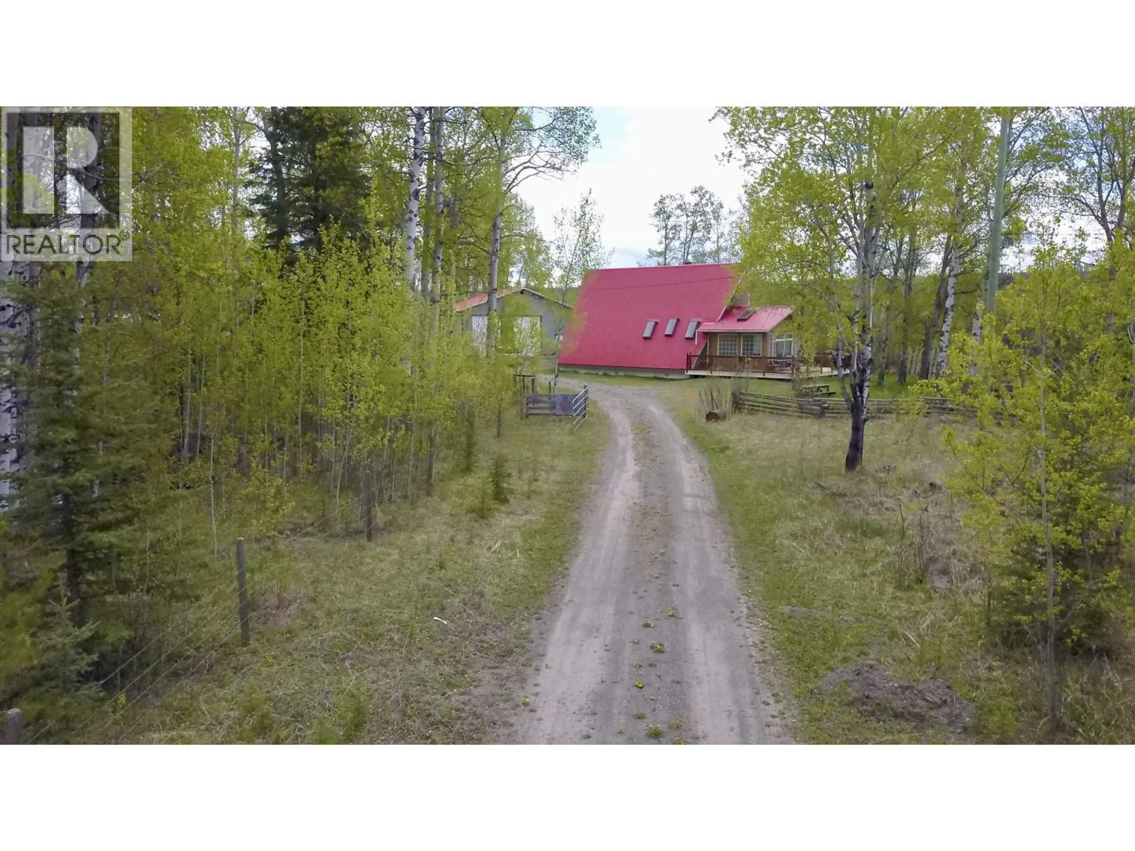 A pic from outside/outdoor area/front of a property/back of a property/a pic from drone, forest/trees view for 6405 DOMAN ROAD, Horse Lake British Columbia V0K1X3