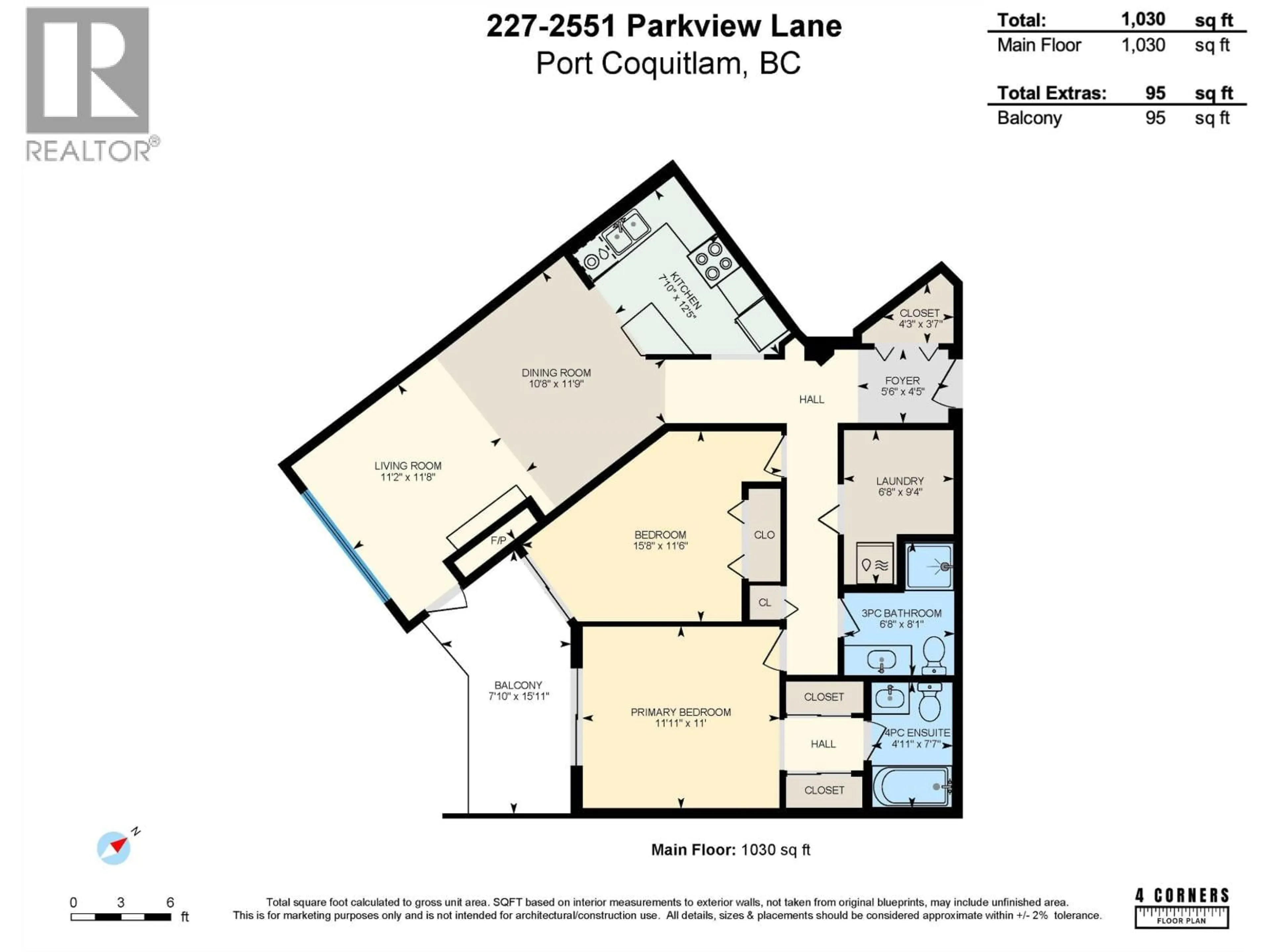 Floor plan for 227 - 2551 PARKVIEW LANE, Port Coquitlam British Columbia V3C6J8