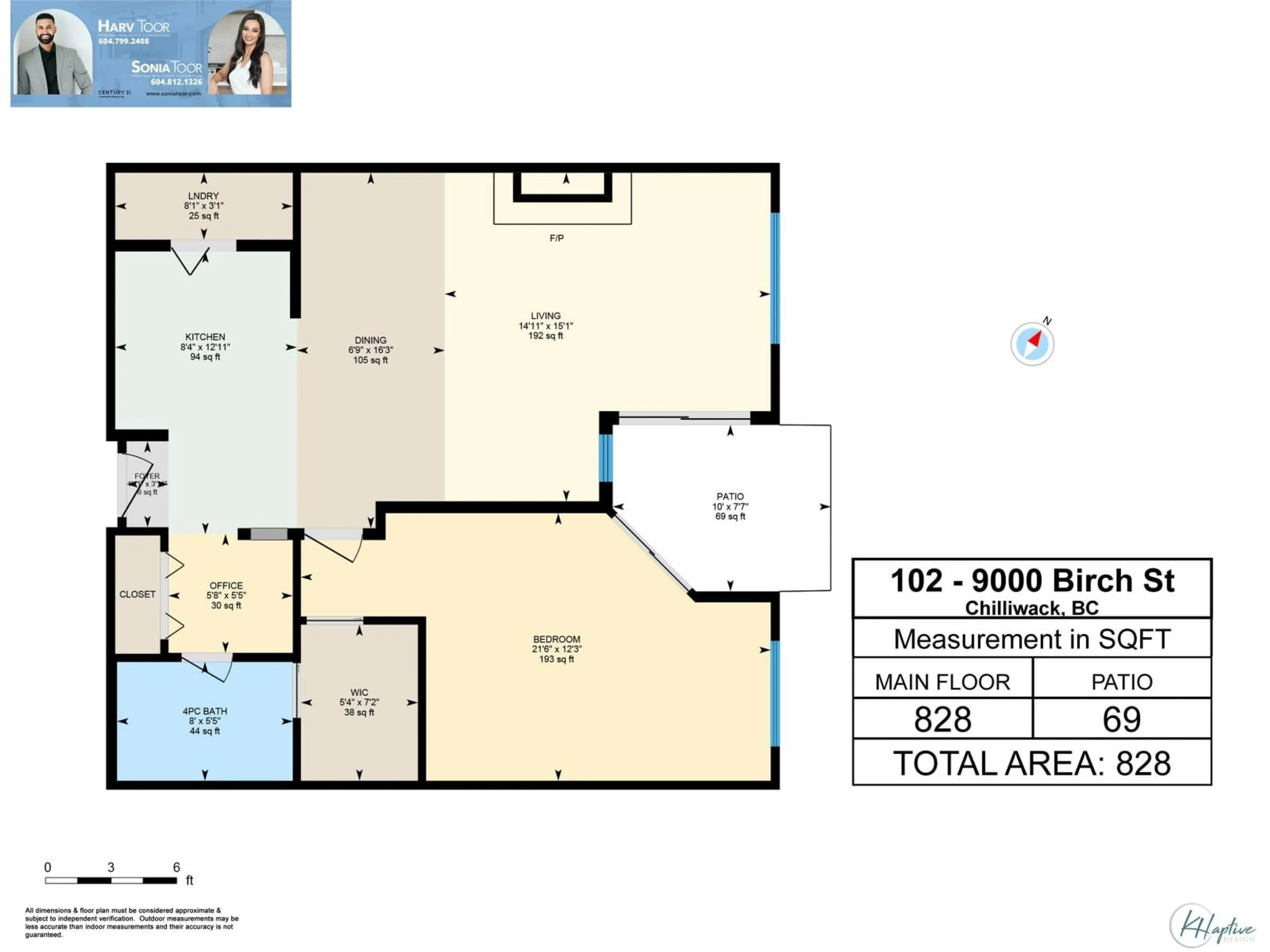 Floor plan for 102 - 9000 BIRCH STREET, Chilliwack British Columbia V2P8G2