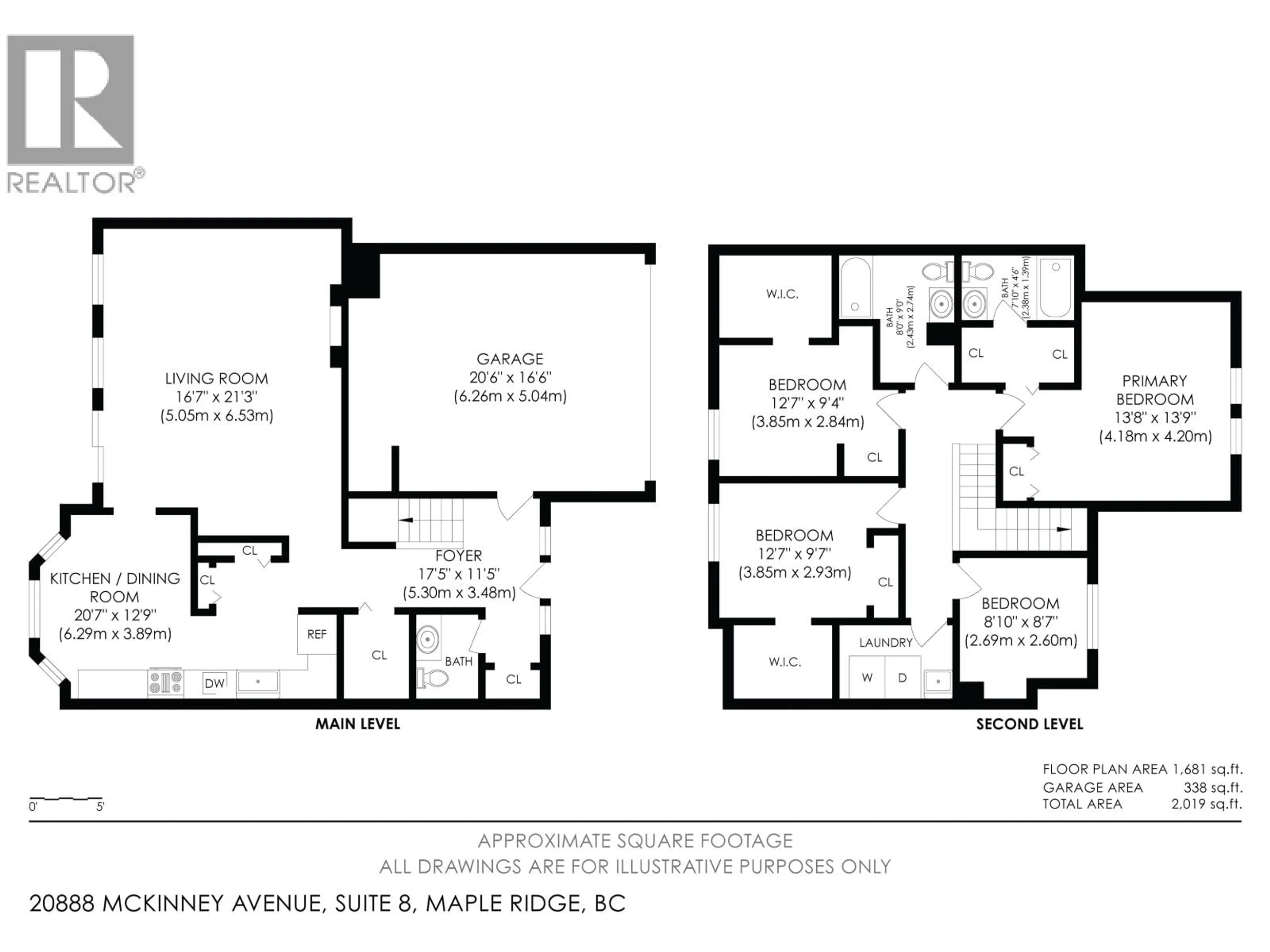 Floor plan for 8 - 20888 MCKINNEY AVENUE, Maple Ridge British Columbia V2X0L7