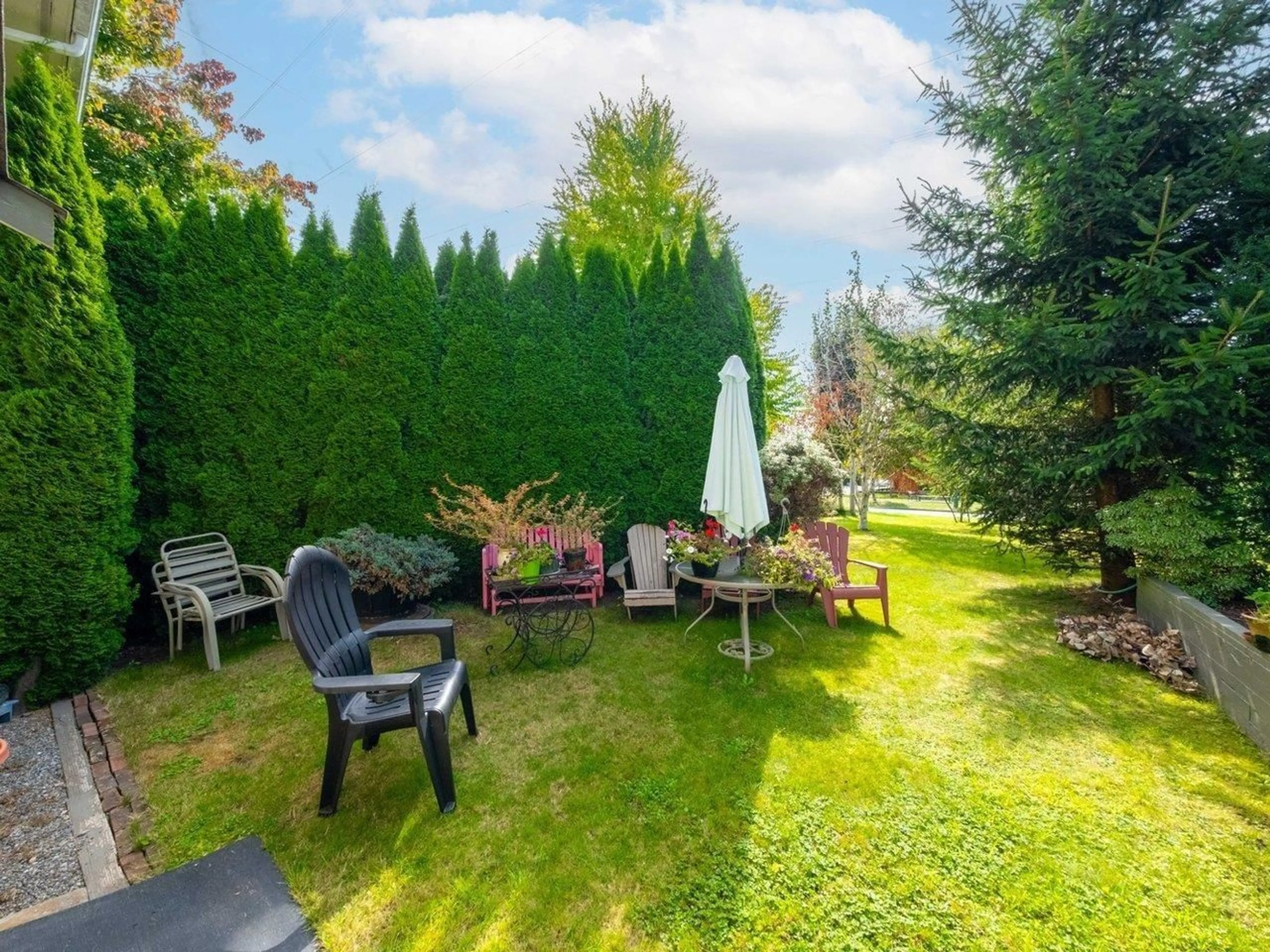 Patio, forest/trees view for 7385 115 STREET, Delta British Columbia V4C5M6