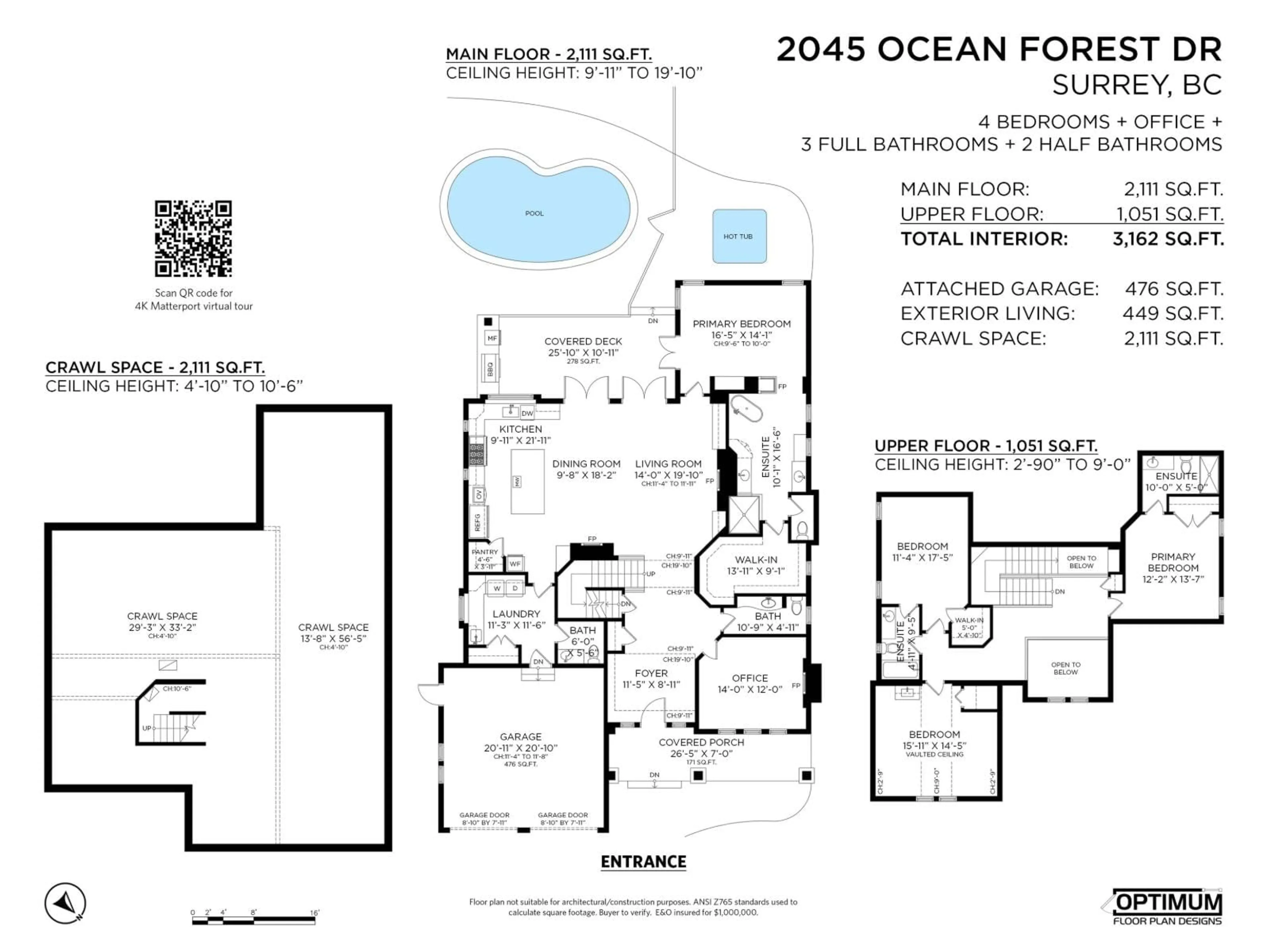 Floor plan for 2045 OCEAN FOREST DRIVE, Surrey British Columbia V4A6P1