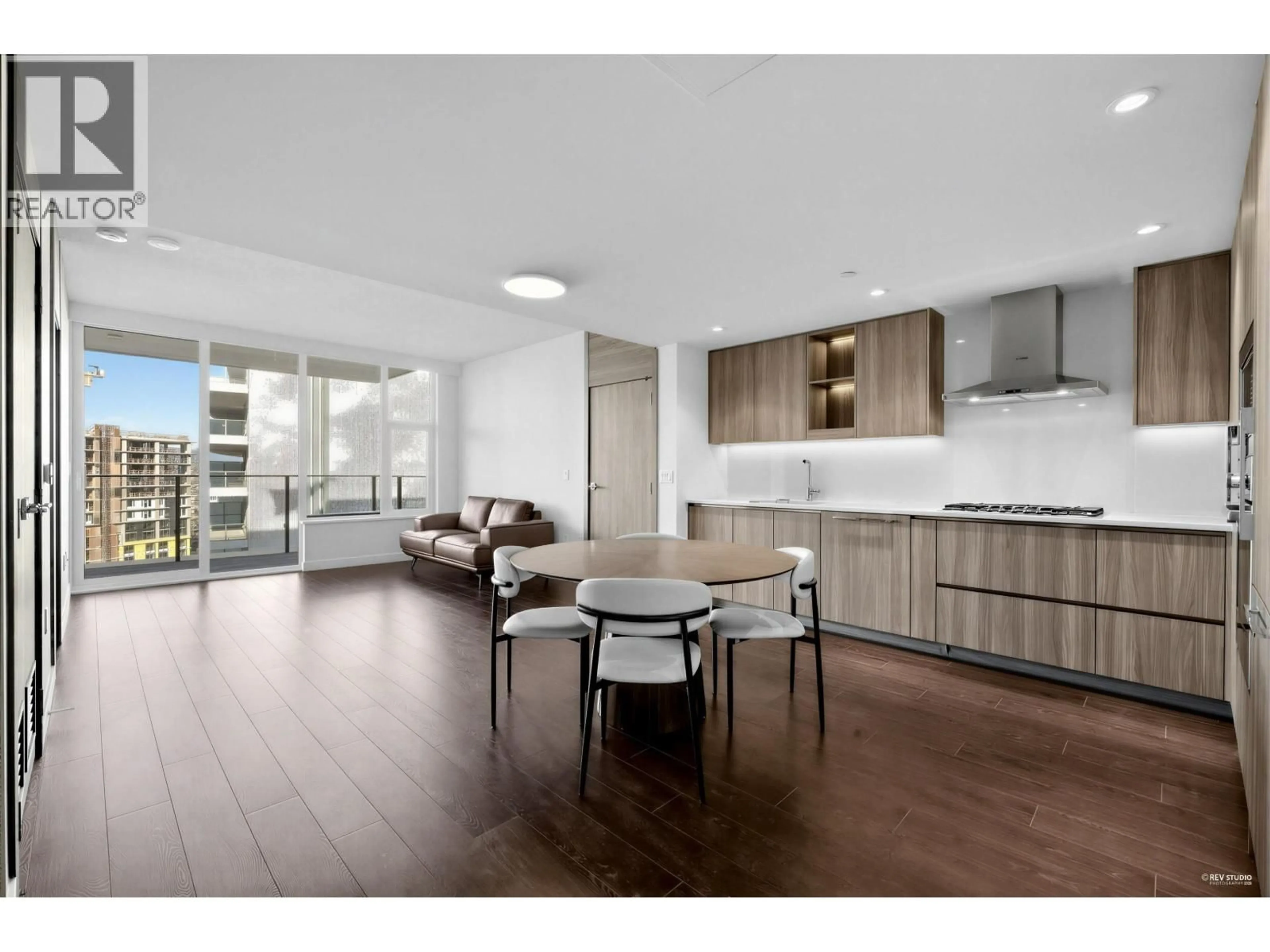 Open concept kitchen, wood/laminate floor for 1215 - 8611 HAZELBRIDGE WAY, Richmond British Columbia V6X0W8