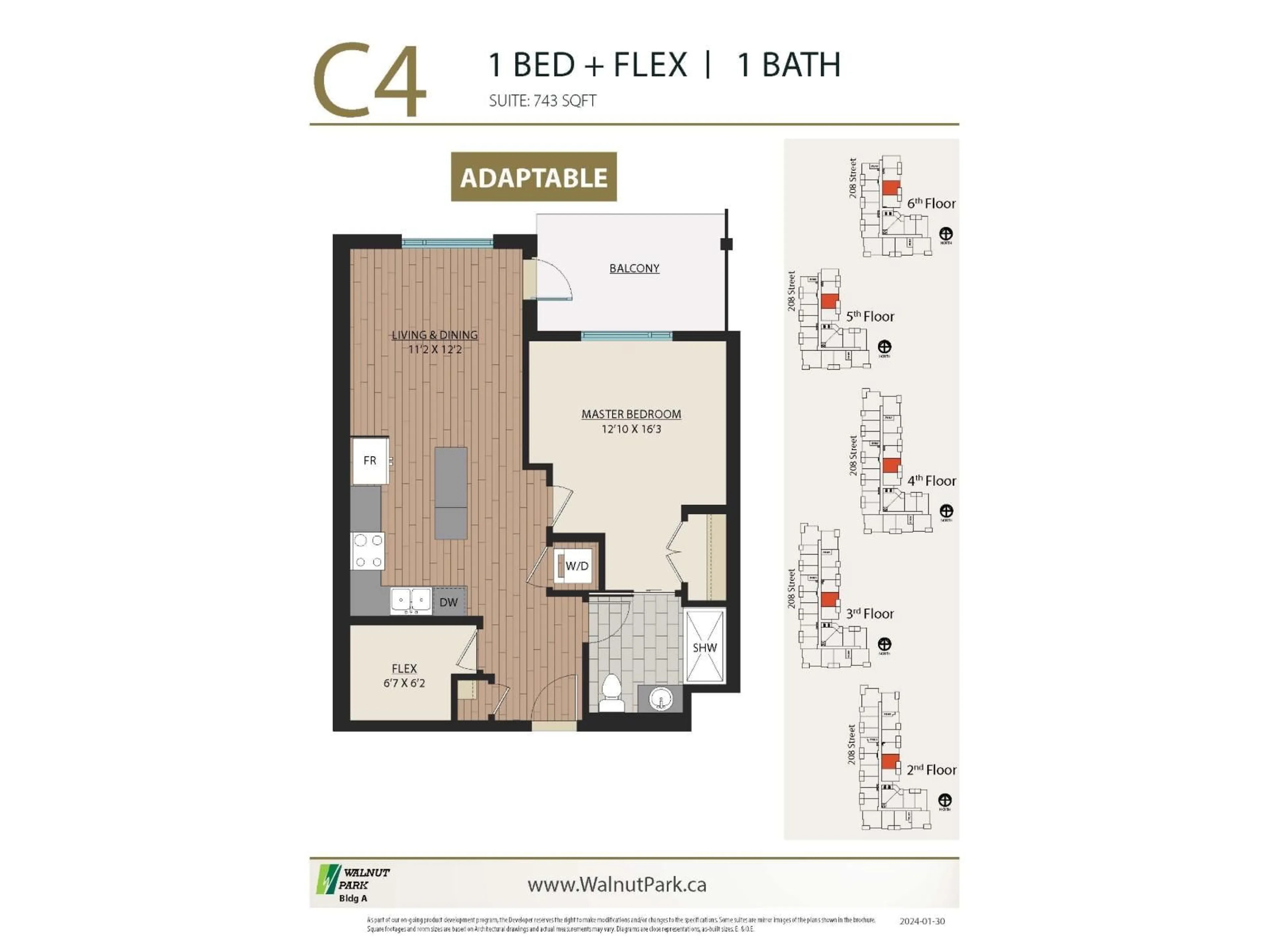 Floor plan for A633 - 8233 208B STREET STREET, Langley British Columbia V2Y4M7