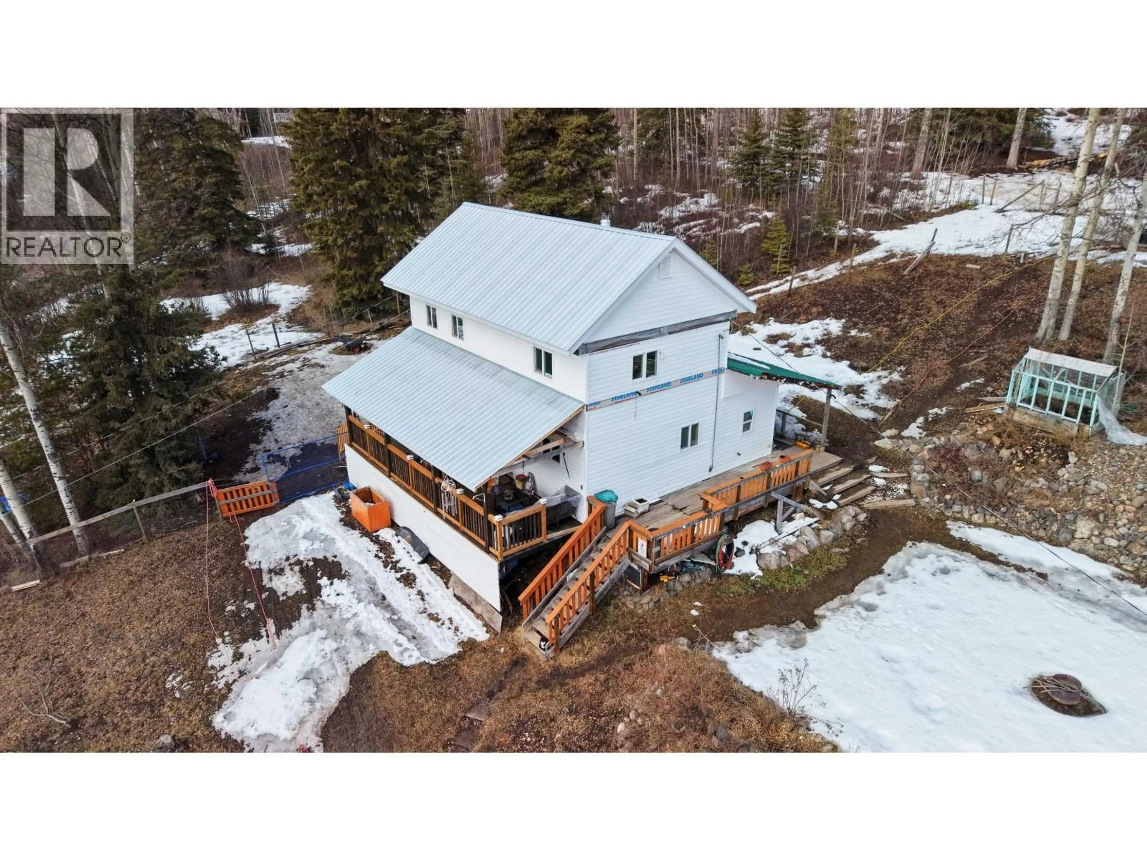 A pic from outside/outdoor area/front of a property/back of a property/a pic from drone, building for 11552 TINTAGEL ROAD, Burns Lake British Columbia V0J1E3