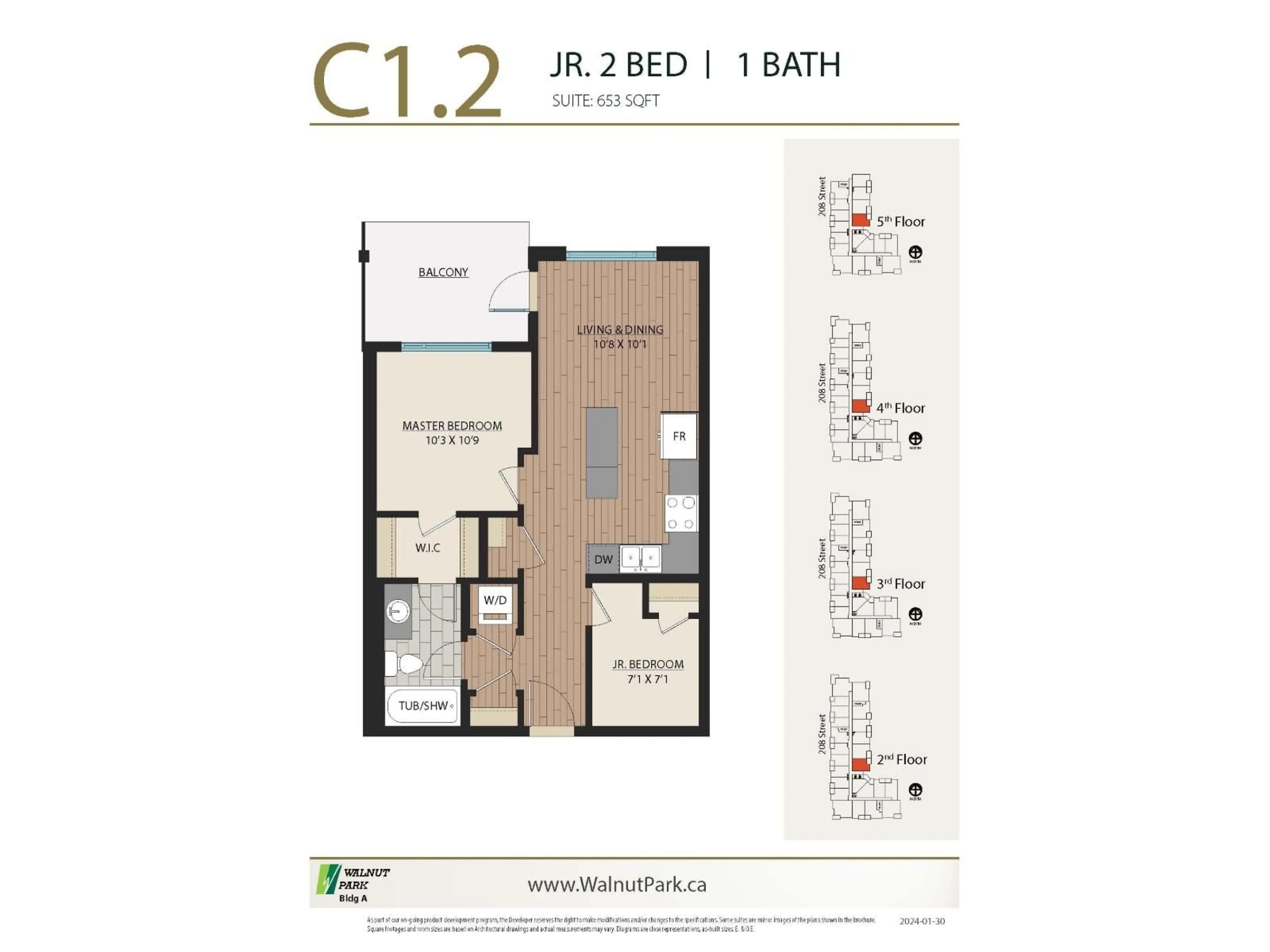 Floor plan for A534 - 8233 208B STREET STREET, Langley British Columbia V2Y4M7