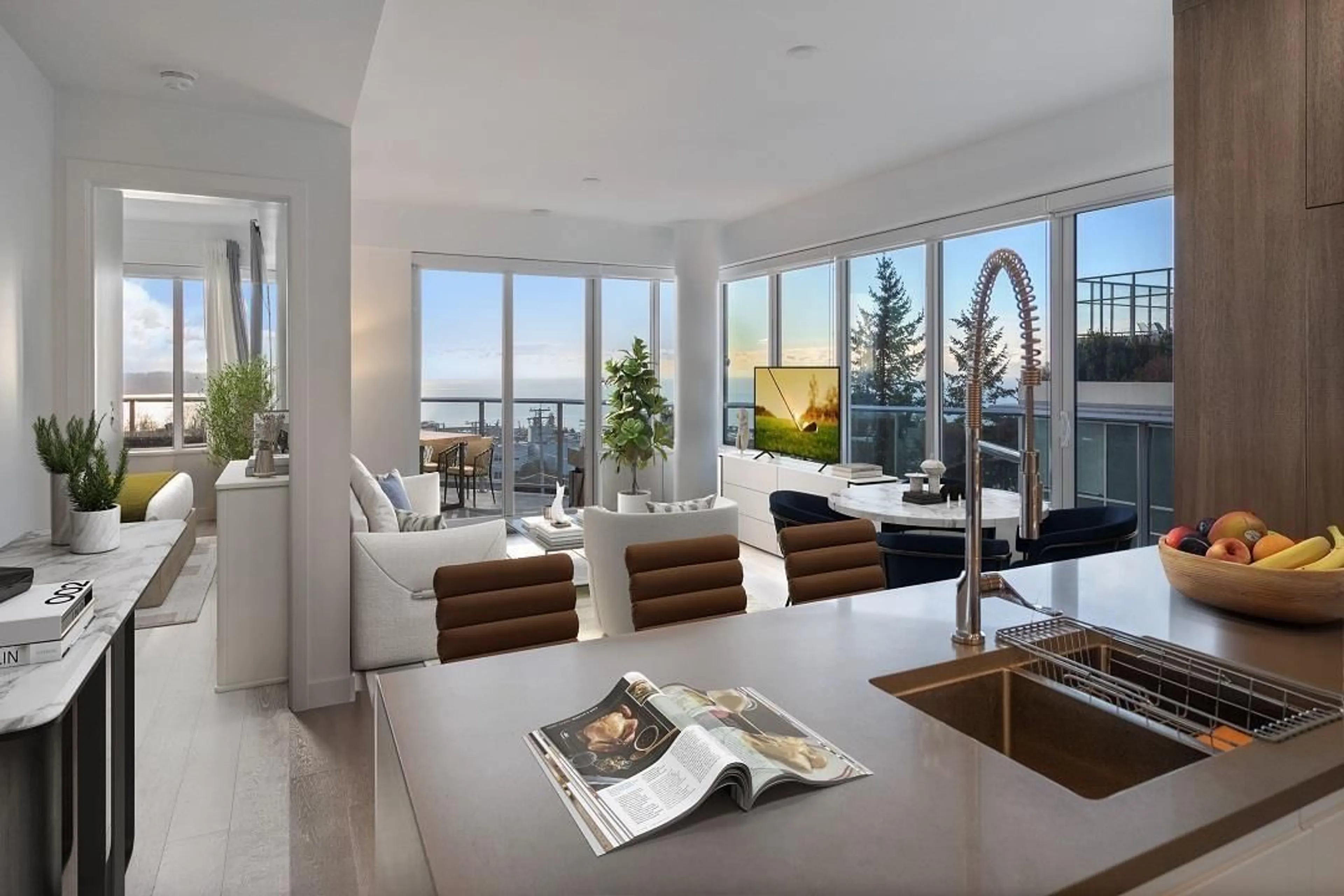 Living room with furniture, unknown for 408 - 1441 JOHNSTON ROAD, White Rock British Columbia V4B3Z4