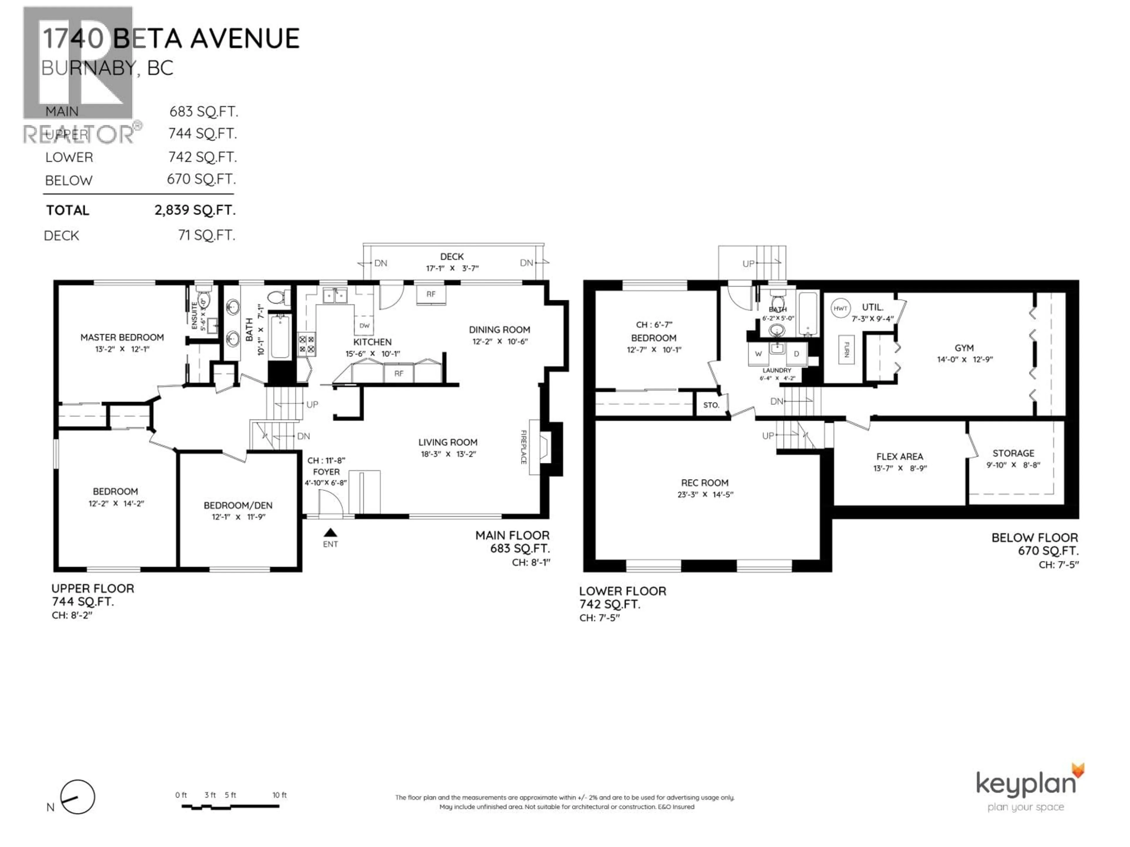 Floor plan for 1740 BETA AVENUE, Burnaby British Columbia V5C5M7