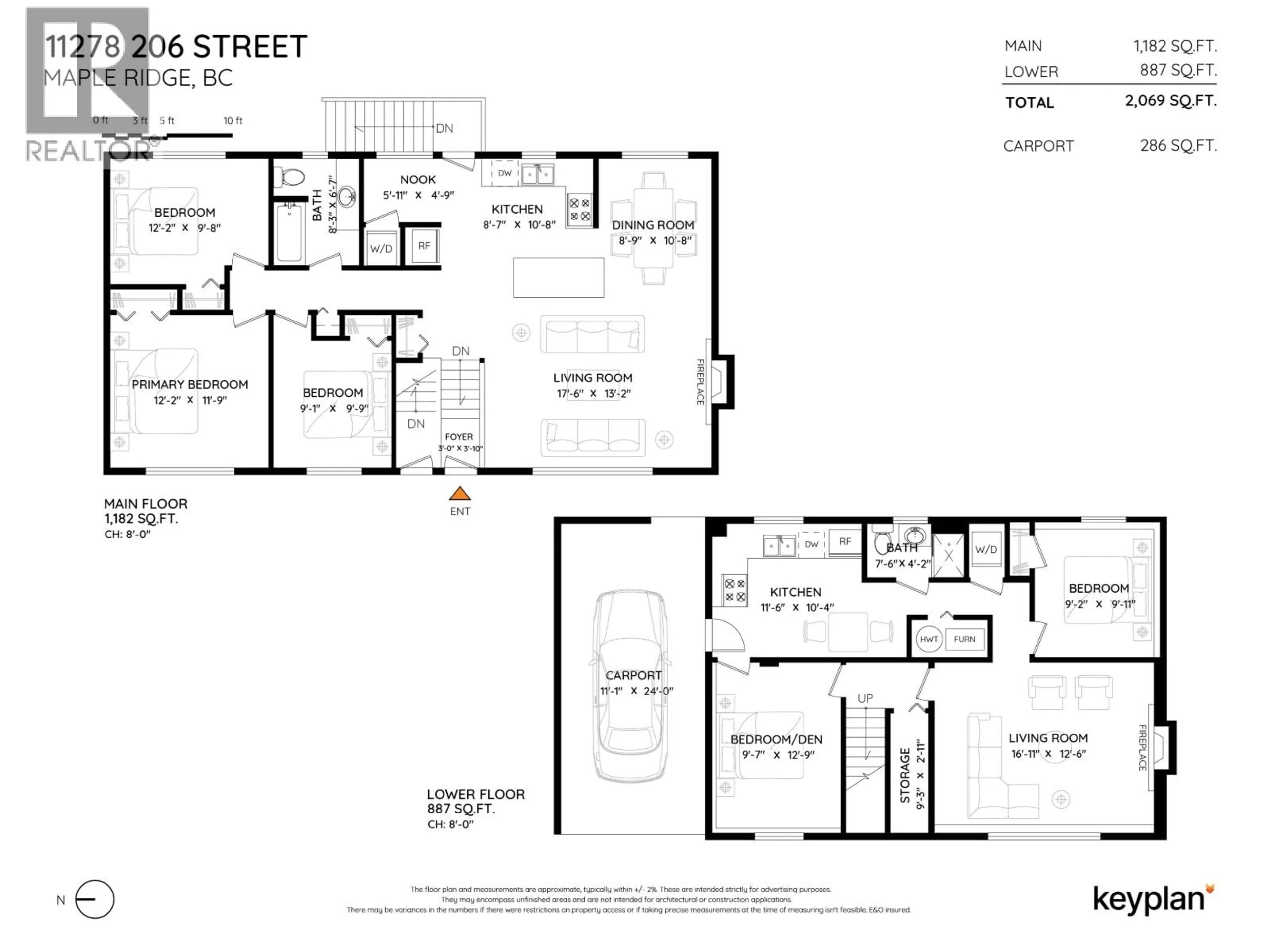 Floor plan for 11278 206 STREET, Maple Ridge British Columbia V2X1T3