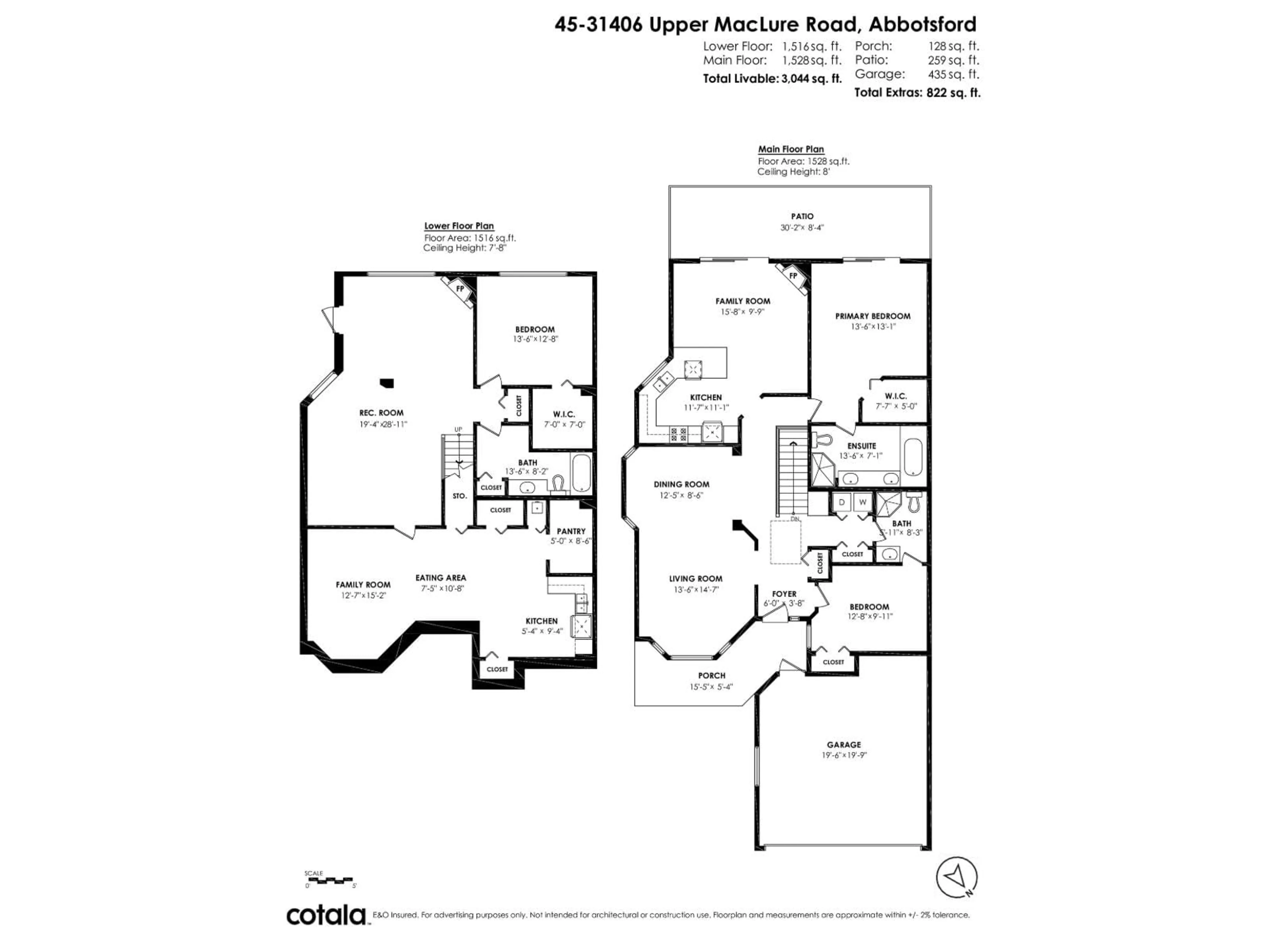 Floor plan for 45 - 31406 UPPER MACLURE ROAD, Abbotsford British Columbia V2T5L8