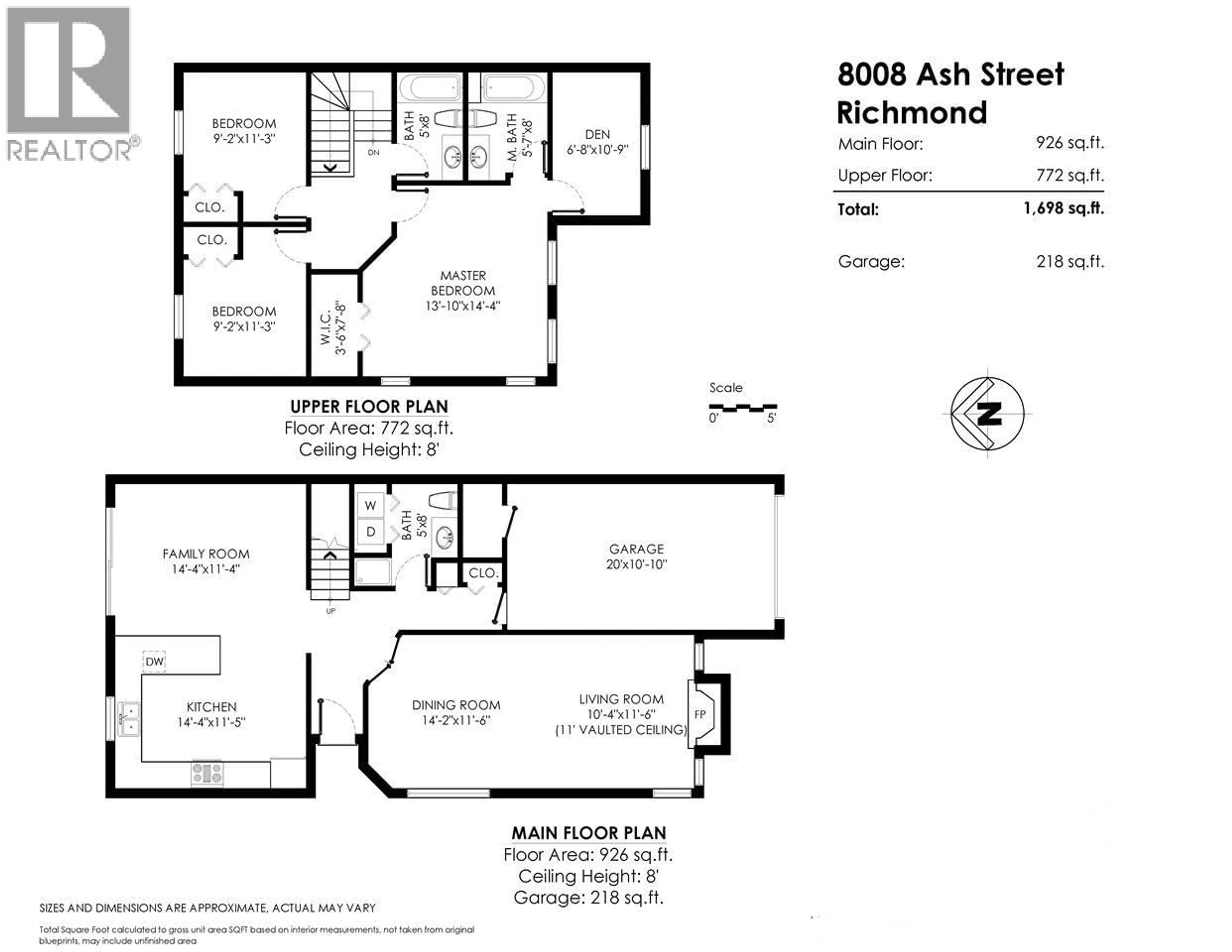Floor plan for 8008 ASH STREET, Richmond British Columbia V6Y3H8