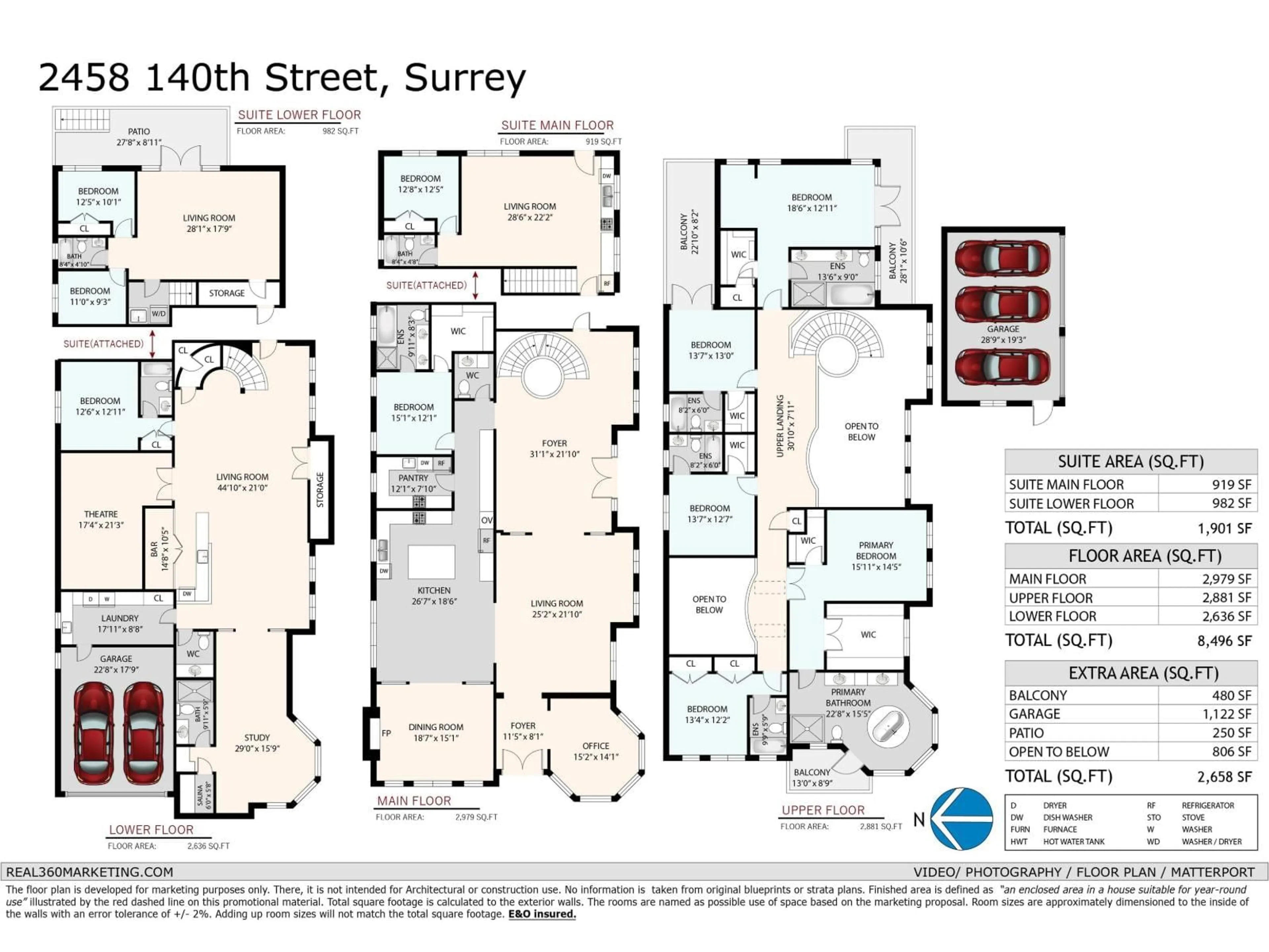 Floor plan for 2458 140 STREET, Surrey British Columbia V4P2C6