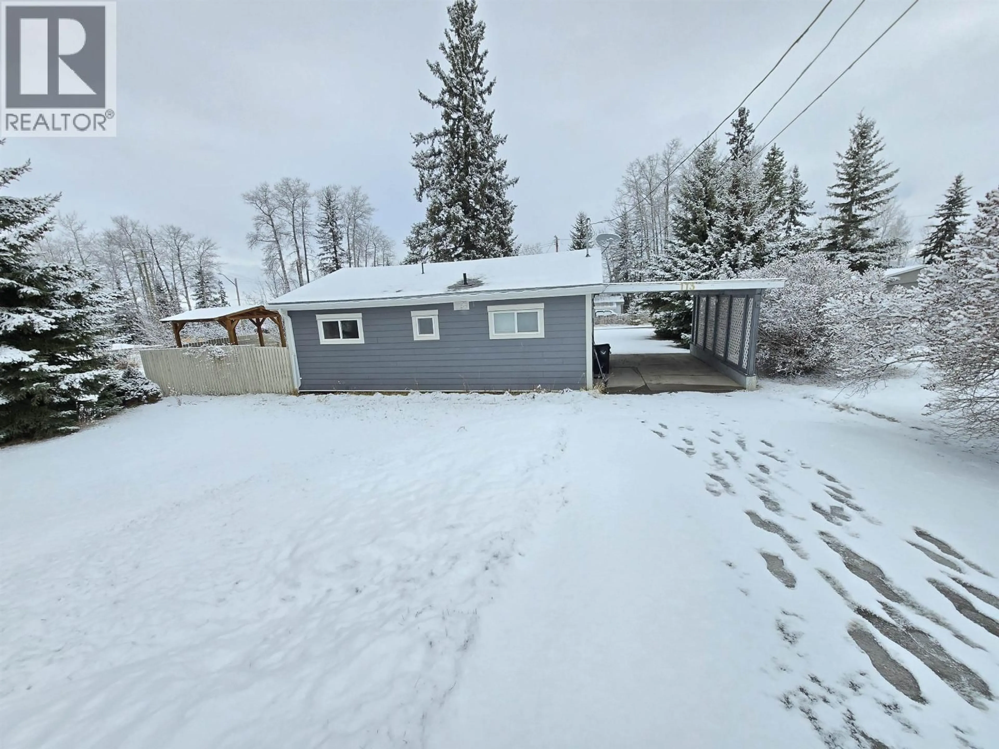 A pic from outside/outdoor area/front of a property/back of a property/a pic from drone, street for 113 4TH STREET, Vanderhoof British Columbia V0J3A0