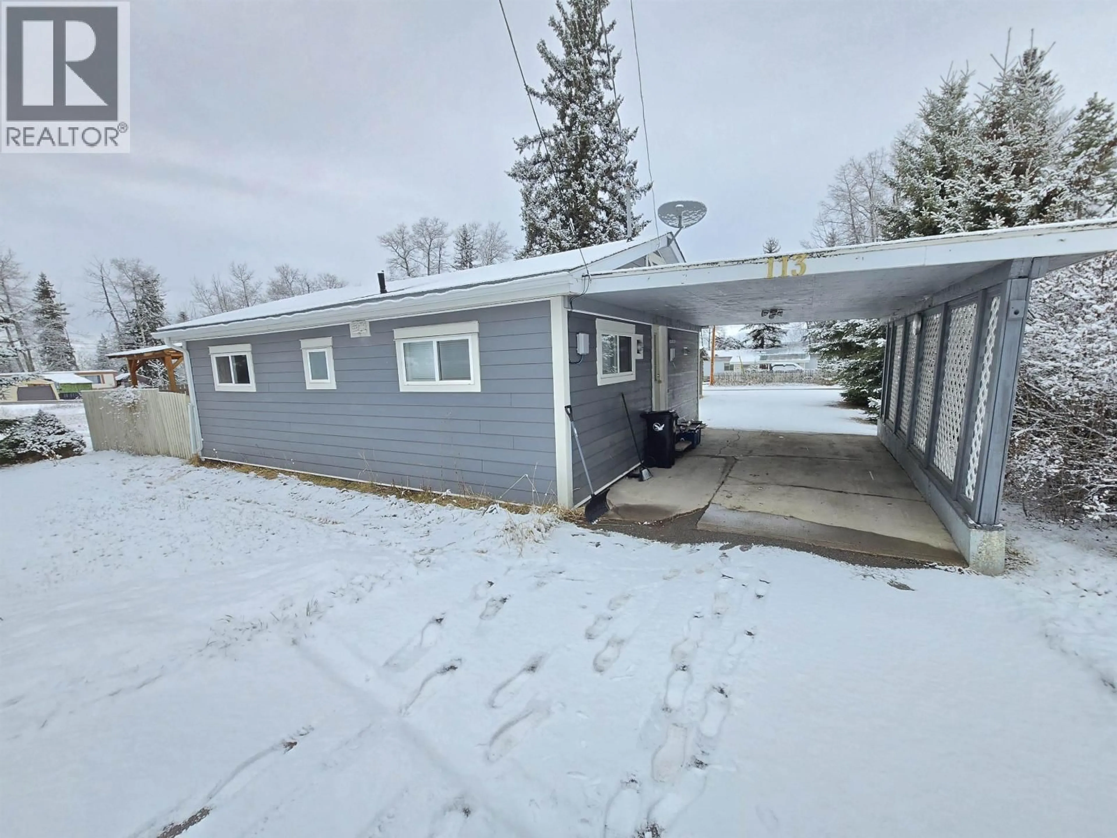 A pic from outside/outdoor area/front of a property/back of a property/a pic from drone, street for 113 4TH STREET, Vanderhoof British Columbia V0J3A0