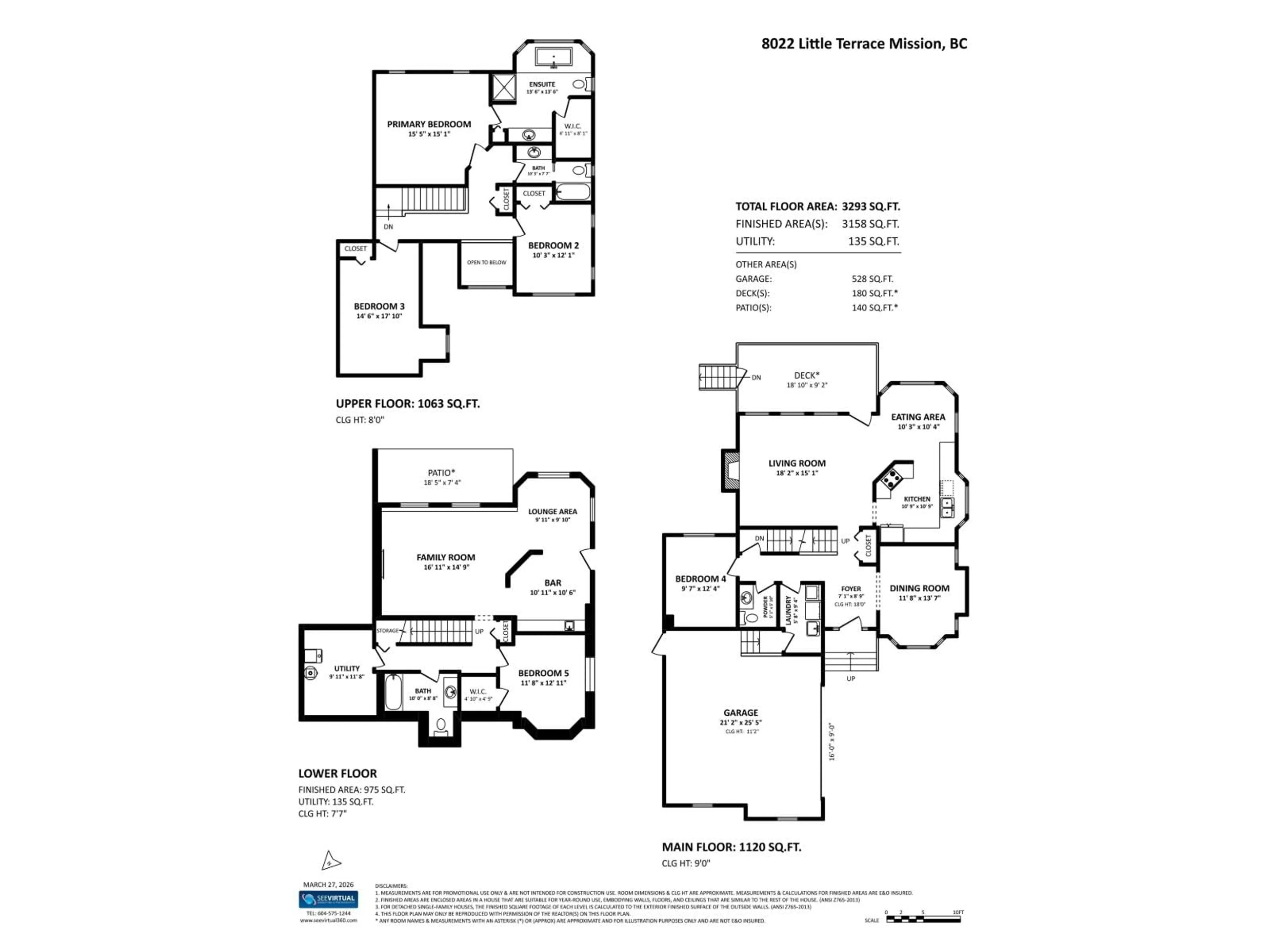 Floor plan for 8022 LITTLE TERRACE, Mission British Columbia V2V7B5
