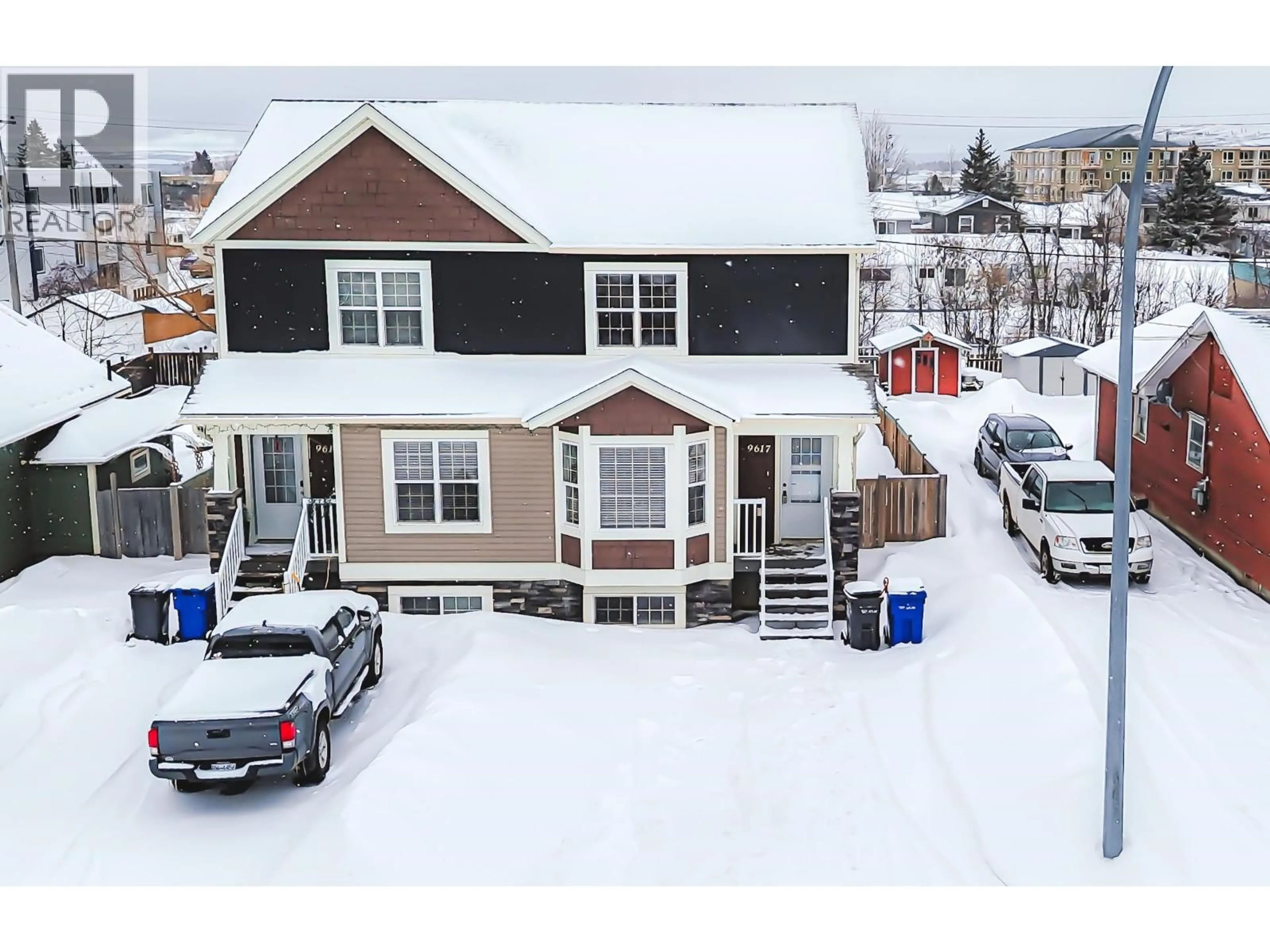 A pic from outside/outdoor area/front of a property/back of a property/a pic from drone, street for 9617 103 AVENUE, Fort St. John British Columbia V1J2G9