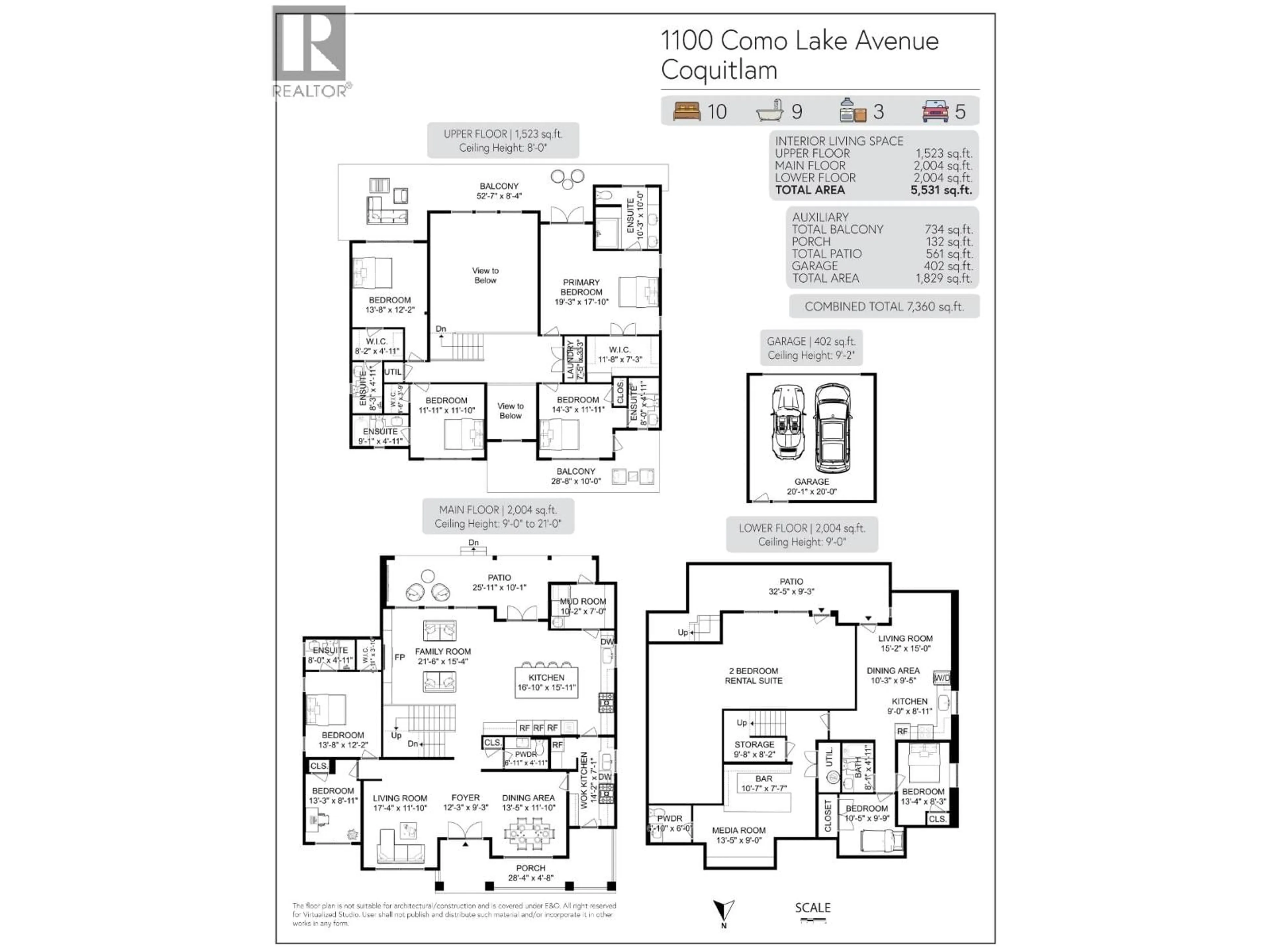 Floor plan for 1100 COMO LAKE AVENUE, Coquitlam British Columbia V3J3N8
