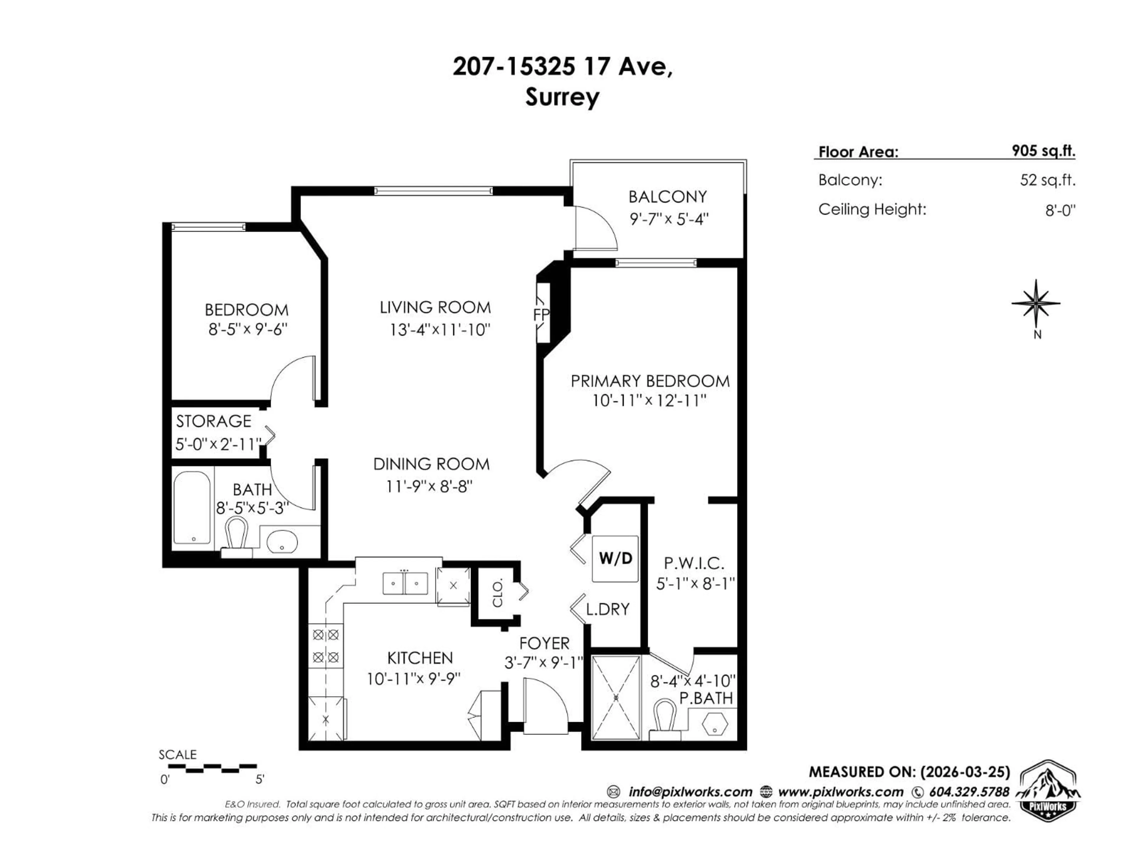 Floor plan for 207 - 15325 17 AVENUE, Surrey British Columbia V4A1T8