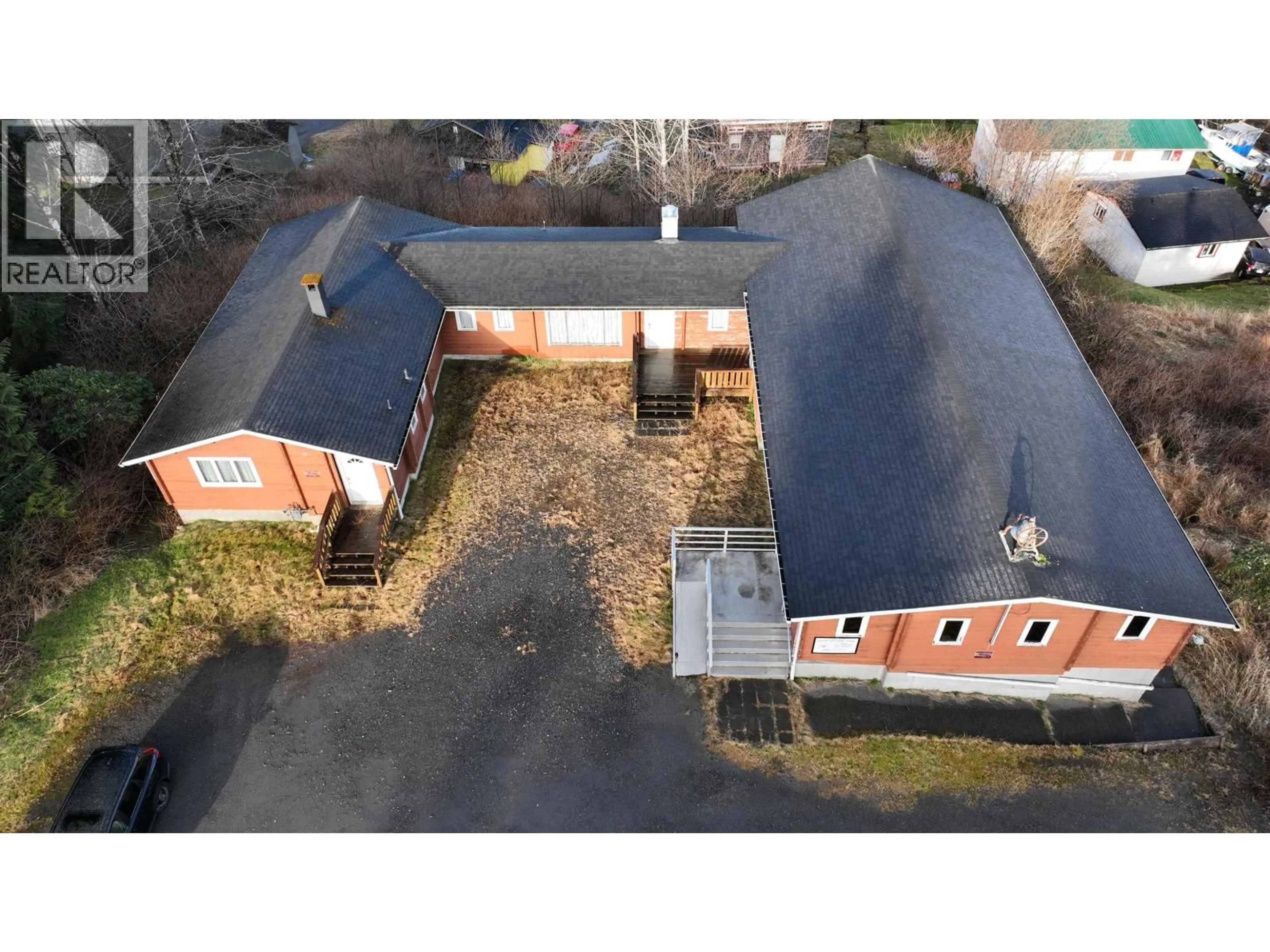 A pic from outside/outdoor area/front of a property/back of a property/a pic from drone, building for 470 EVERGREEN DRIVE, Port Edward British Columbia V0V1G0
