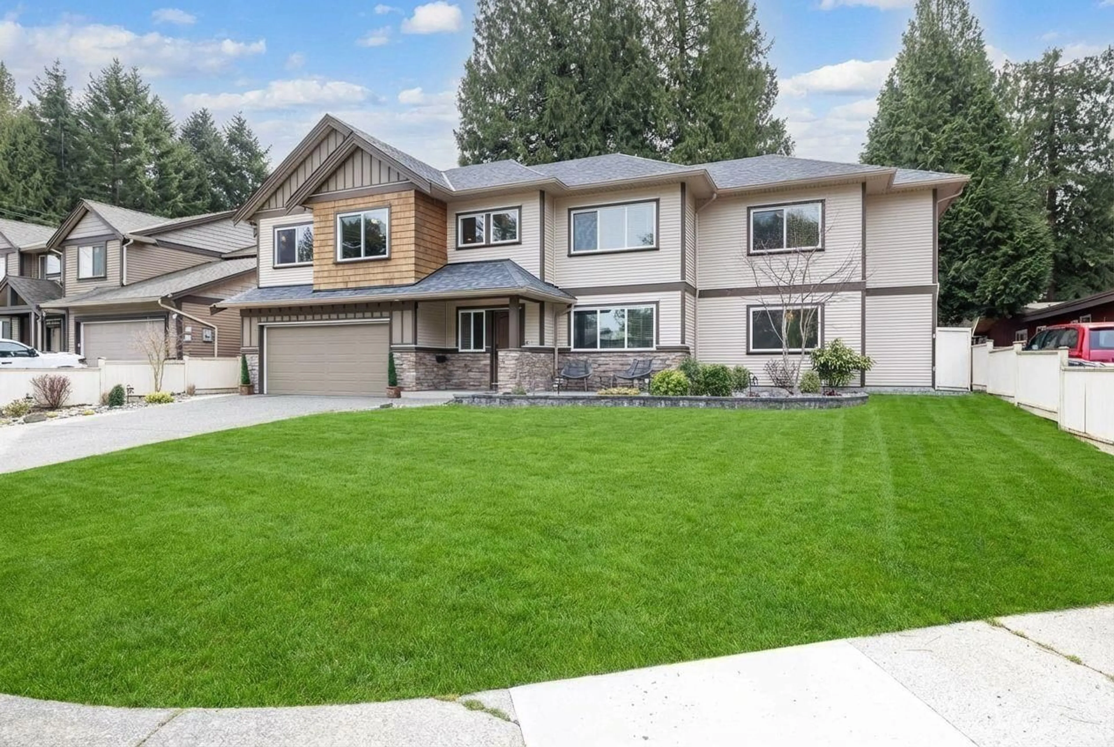 Home with vinyl exterior material, street for 20294 49A AVENUE, Langley British Columbia V3A3S3