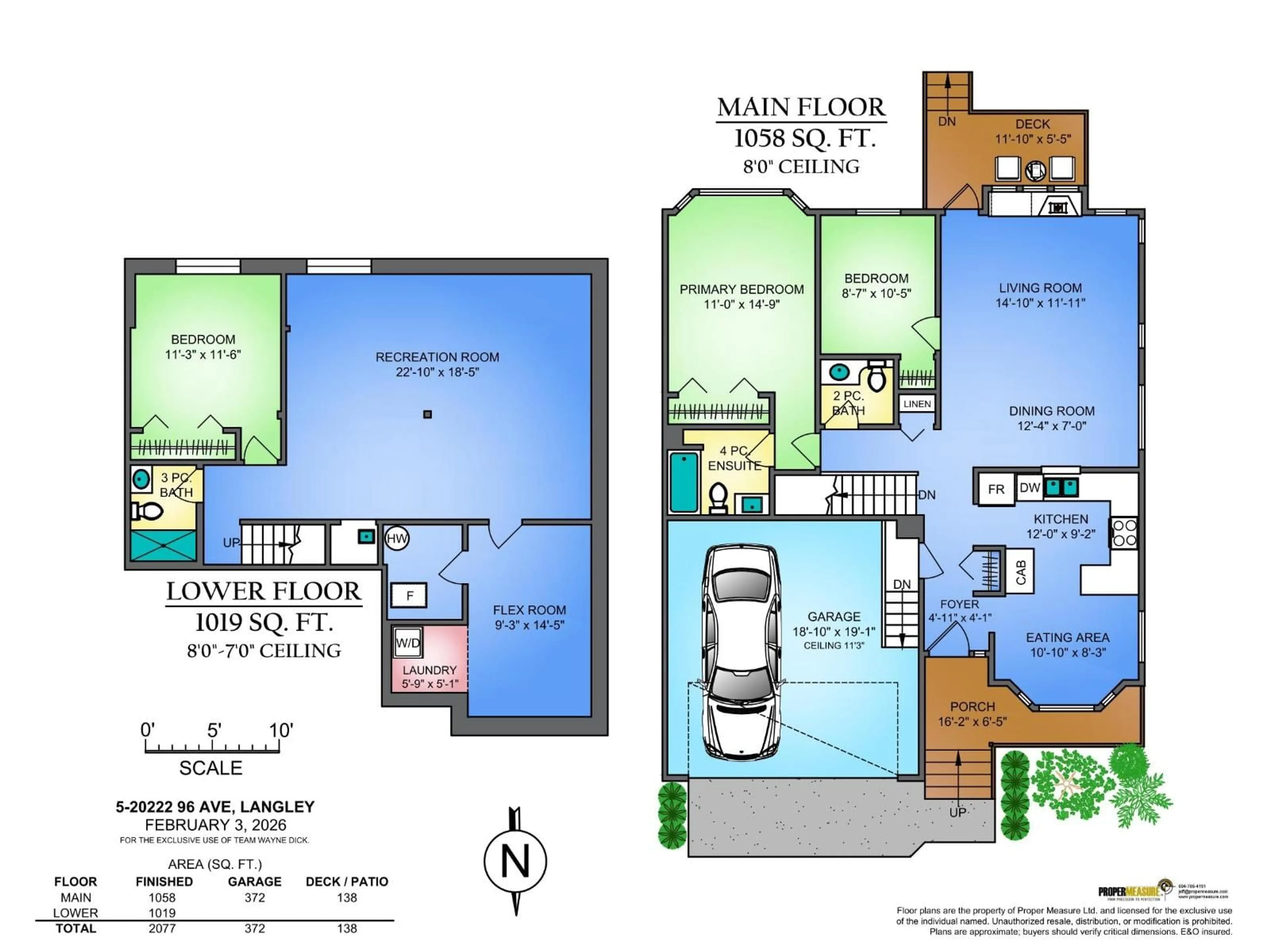 Floor plan for 5 - 20222 96 AVENUE, Langley British Columbia V1M3C3