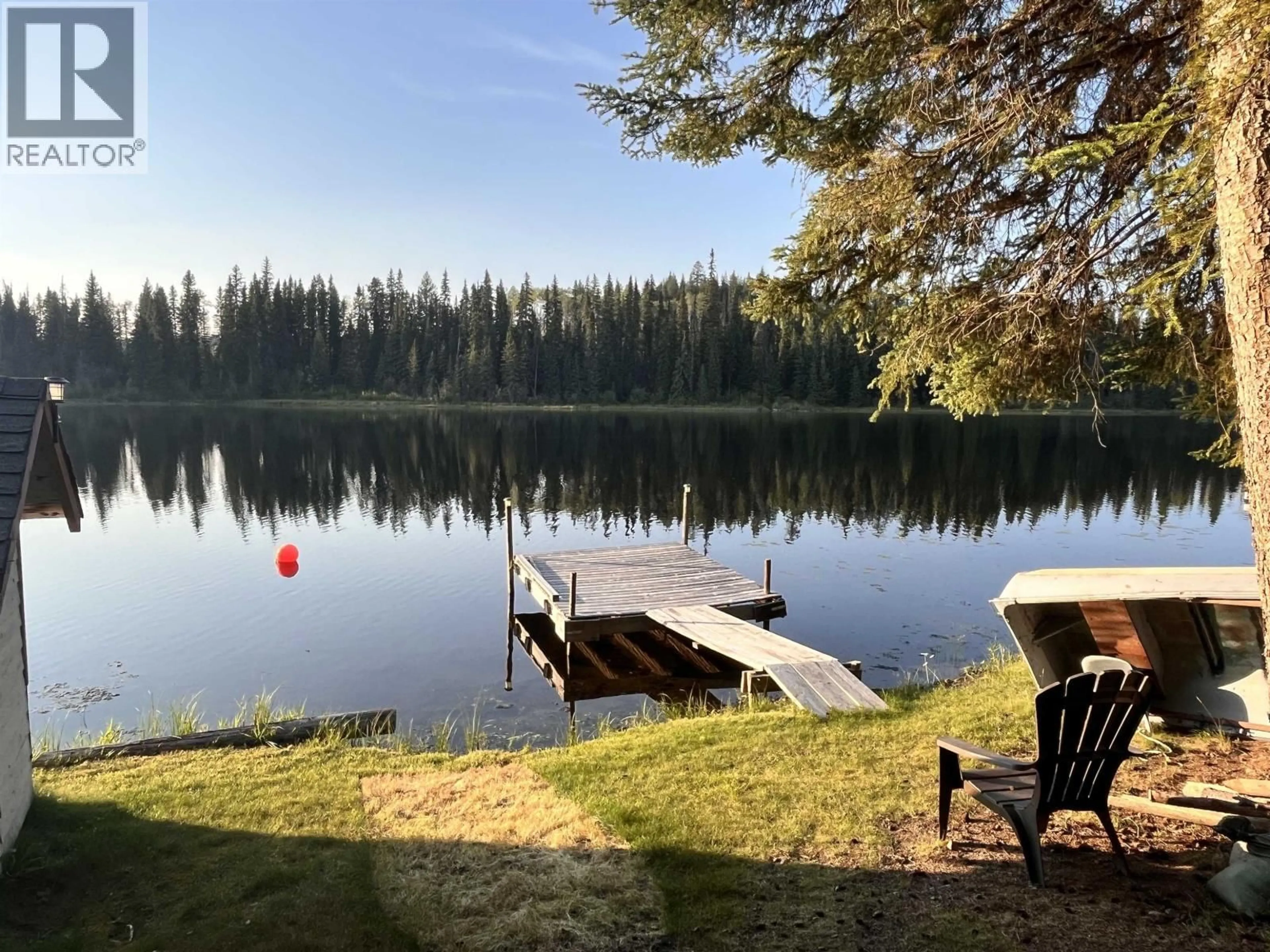 A pic from outside/outdoor area/front of a property/back of a property/a pic from drone, water/lake/river/ocean view for 6116 HIGGINS LAKE ROAD, Deka Lake / Sulphurous / Hathaway Lakes British Columbia V0K1X3