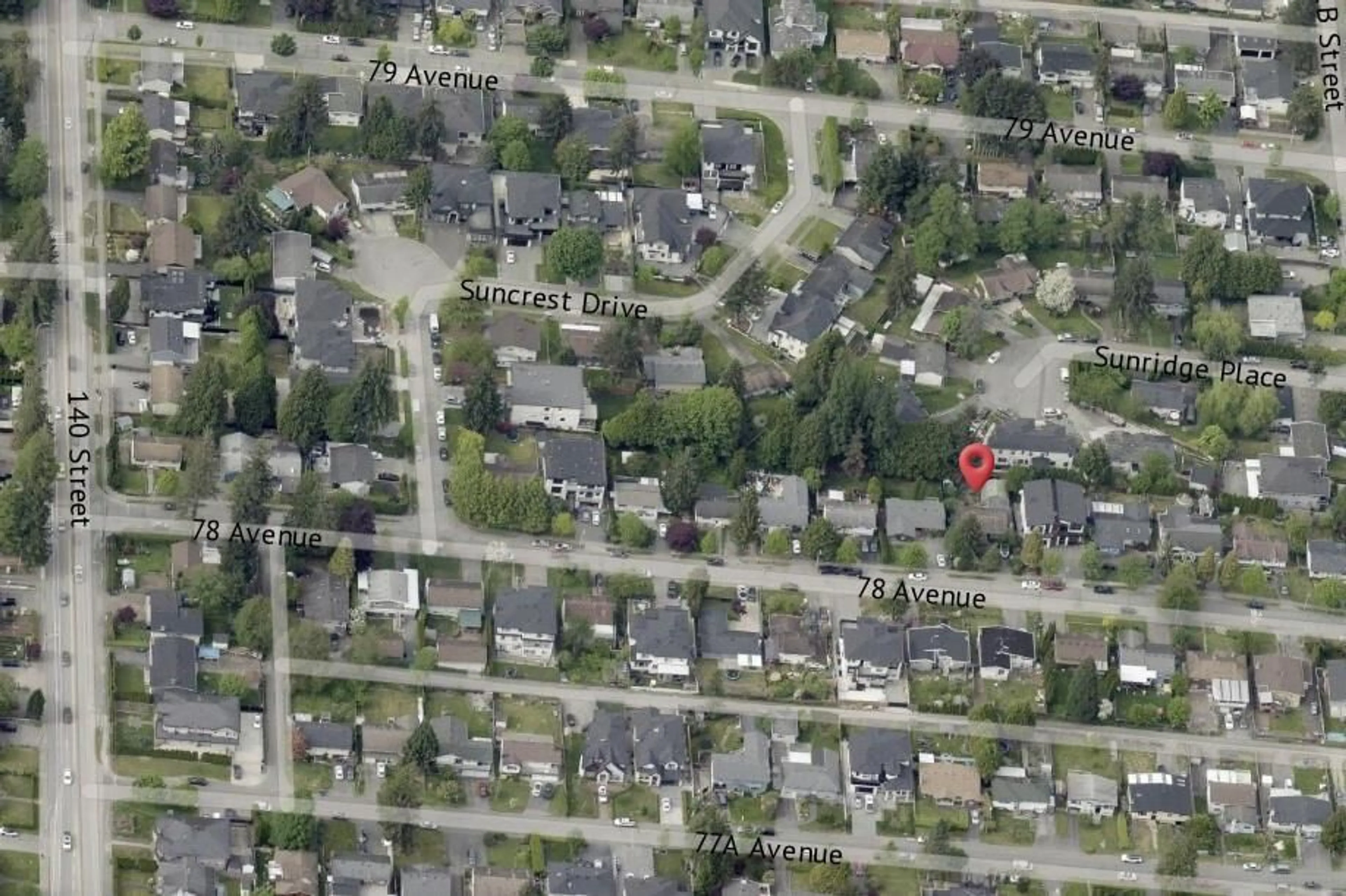 Picture of a map for 14119 78 AVENUE, Surrey British Columbia V3W6J5