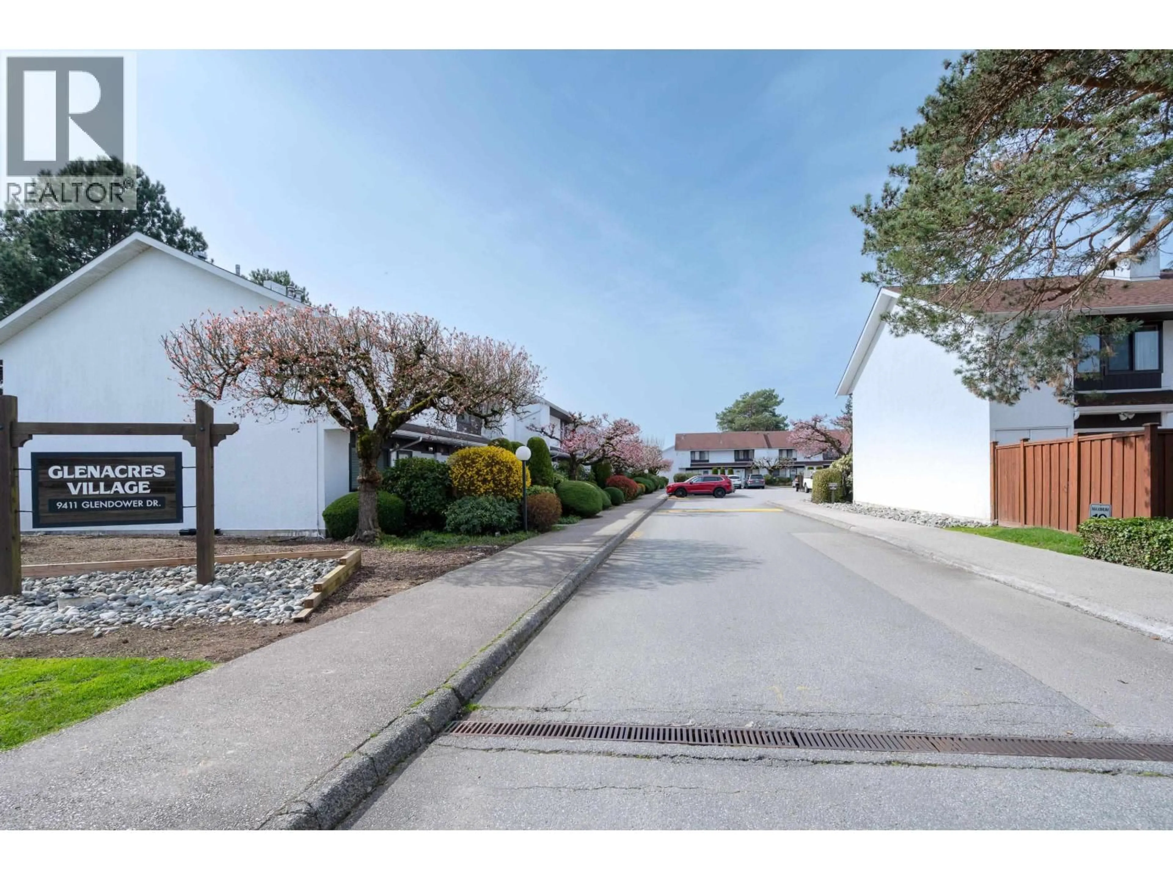 A pic from outside/outdoor area/front of a property/back of a property/a pic from drone, street for 345 - 9411 GLENDOWER DRIVE, Richmond British Columbia V7A2Y6