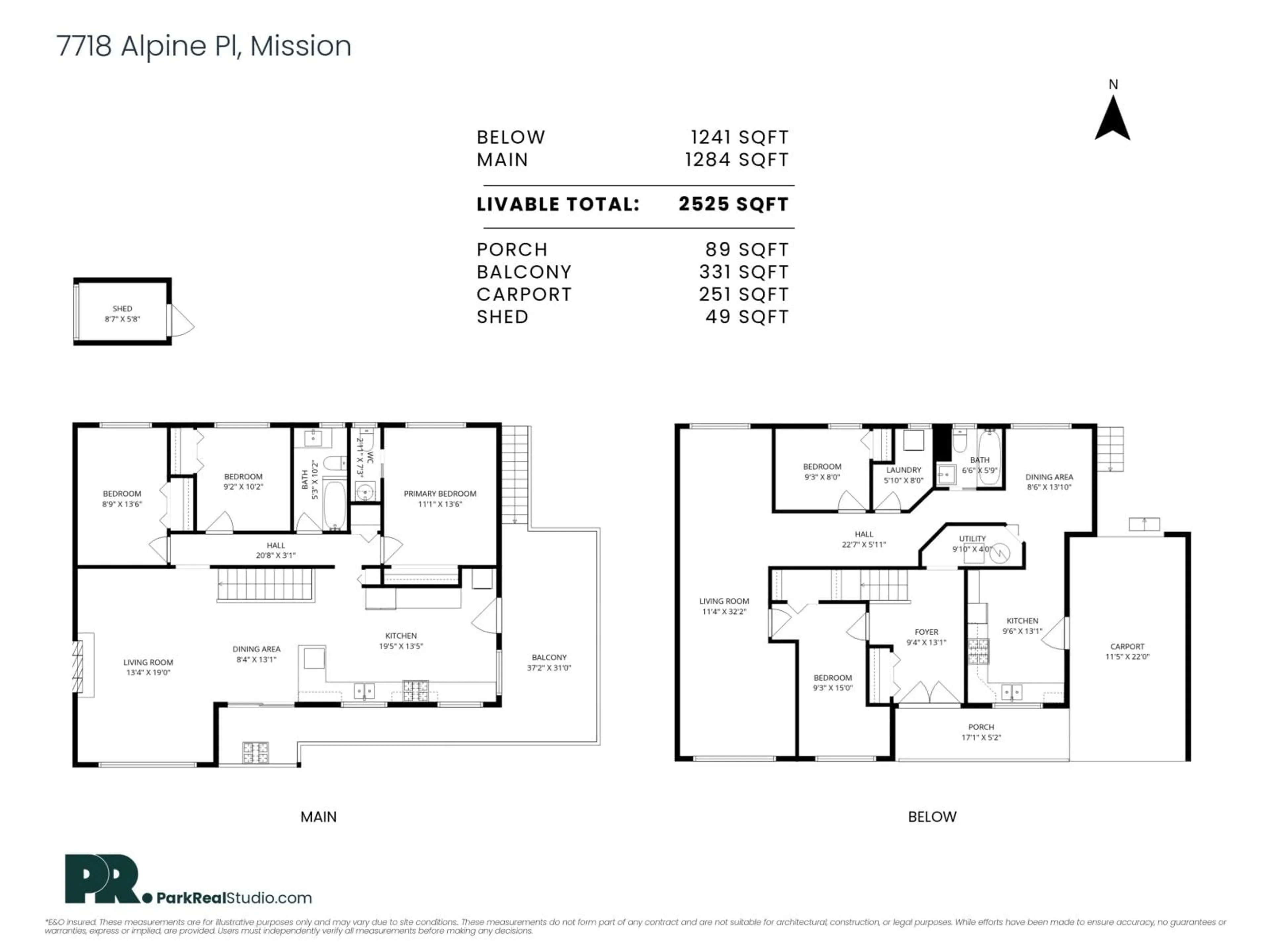Floor plan for 7718 ALPINE PLACE, Mission British Columbia V2V4T2