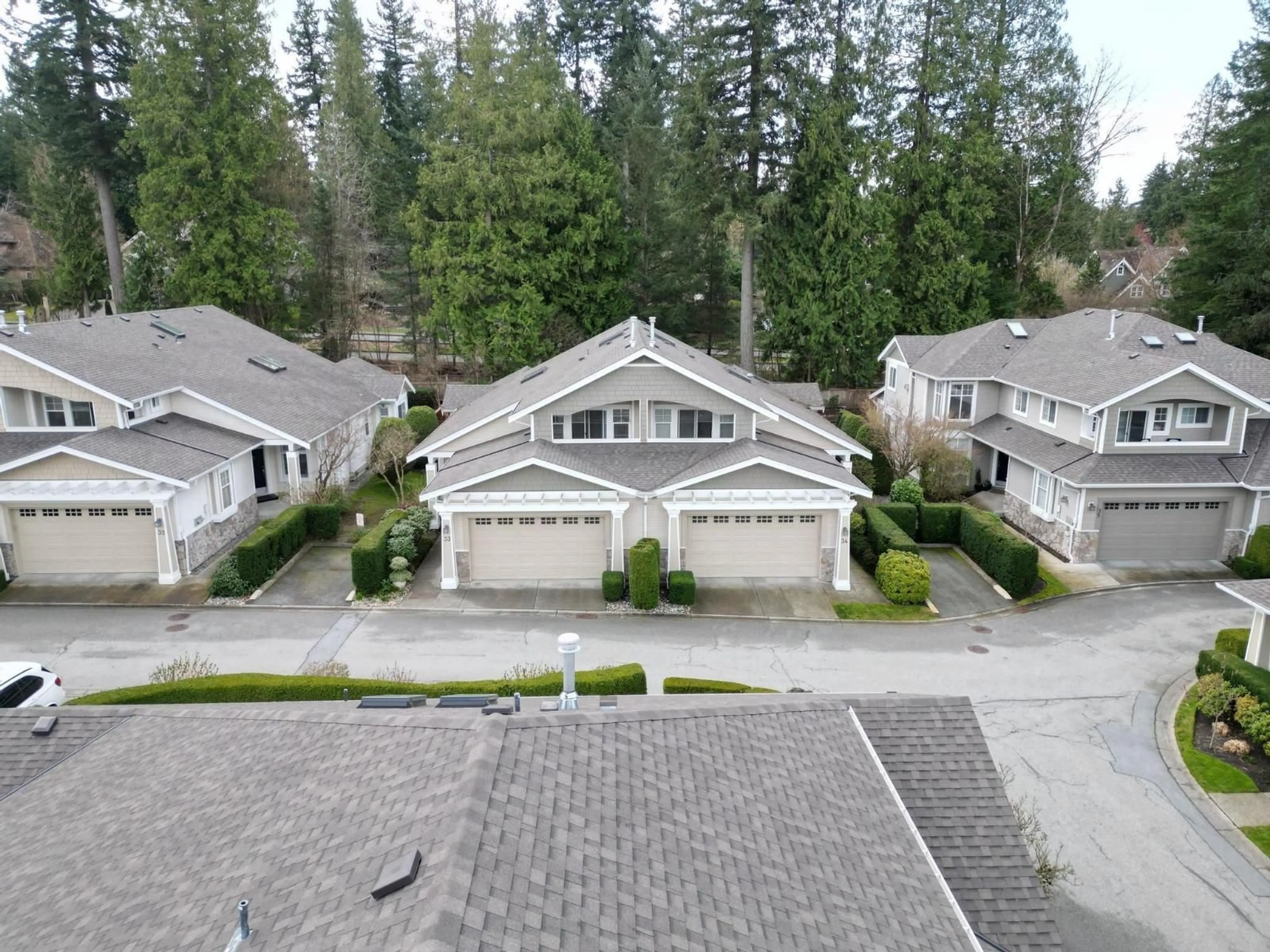 A pic from outside/outdoor area/front of a property/back of a property/a pic from drone, street for 33 - 3500 144 STREET, Surrey British Columbia V4P3J6