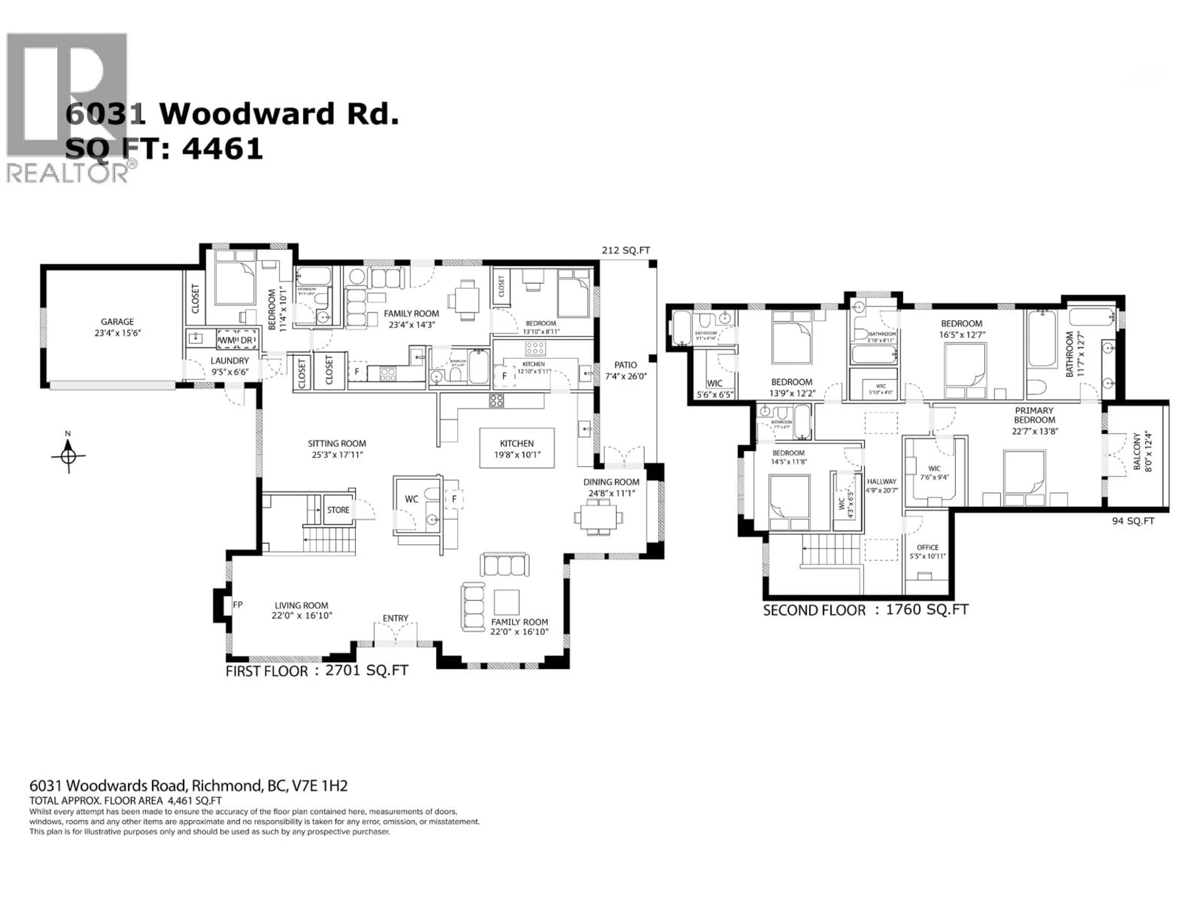 Floor plan for 6031 WOODWARDS ROAD, Richmond British Columbia V7E1H2